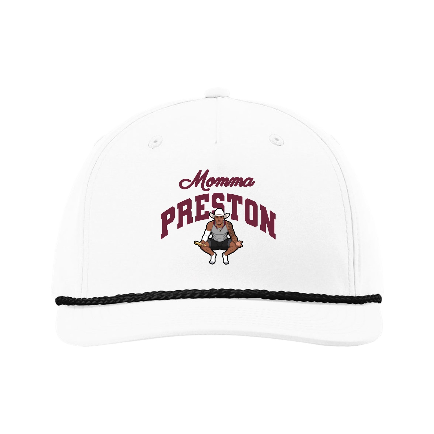 Five-Panel Classic Rope Cap — Mothers Day Arch in White