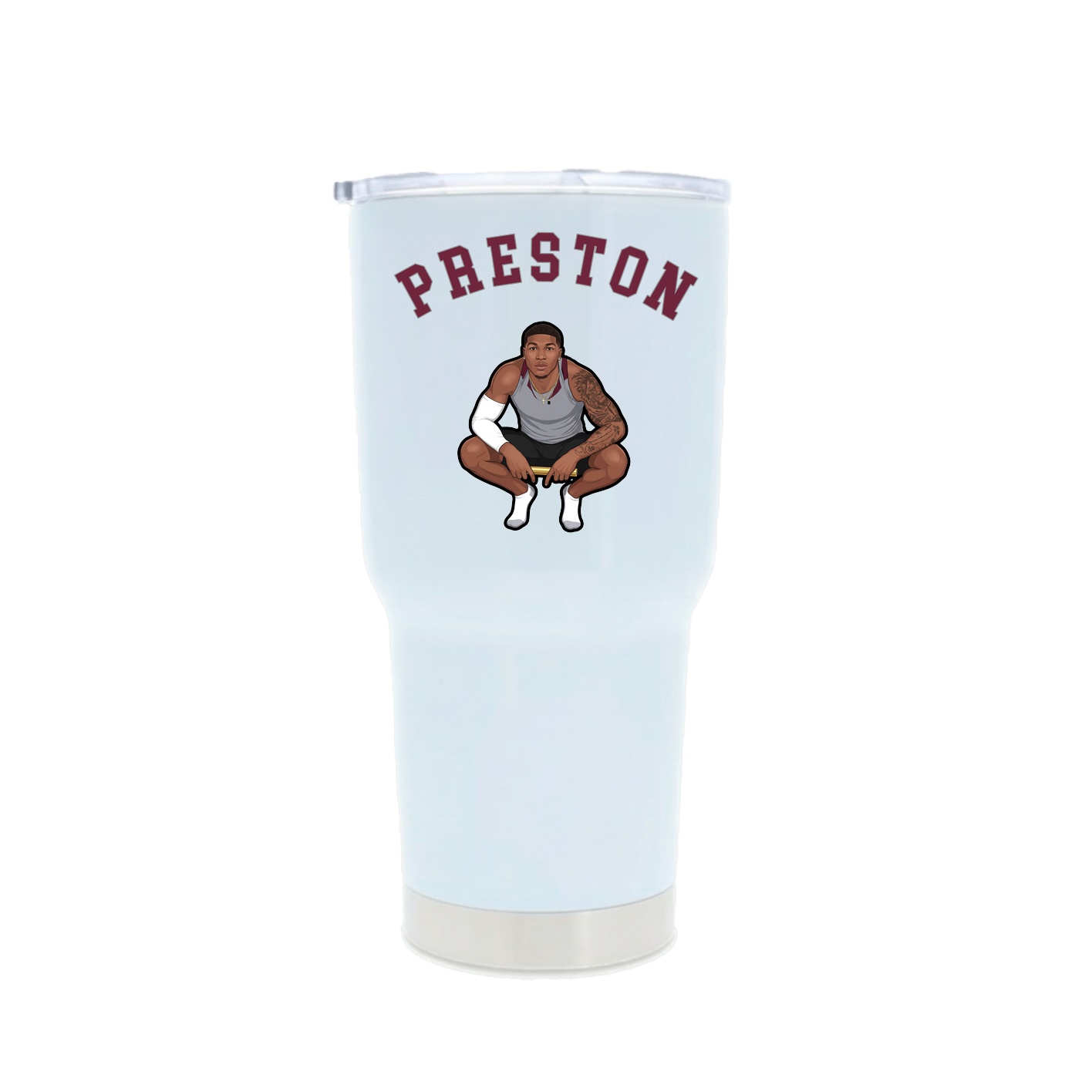 30oz Stainless Steel Tumbler — Shirsey Arch in White