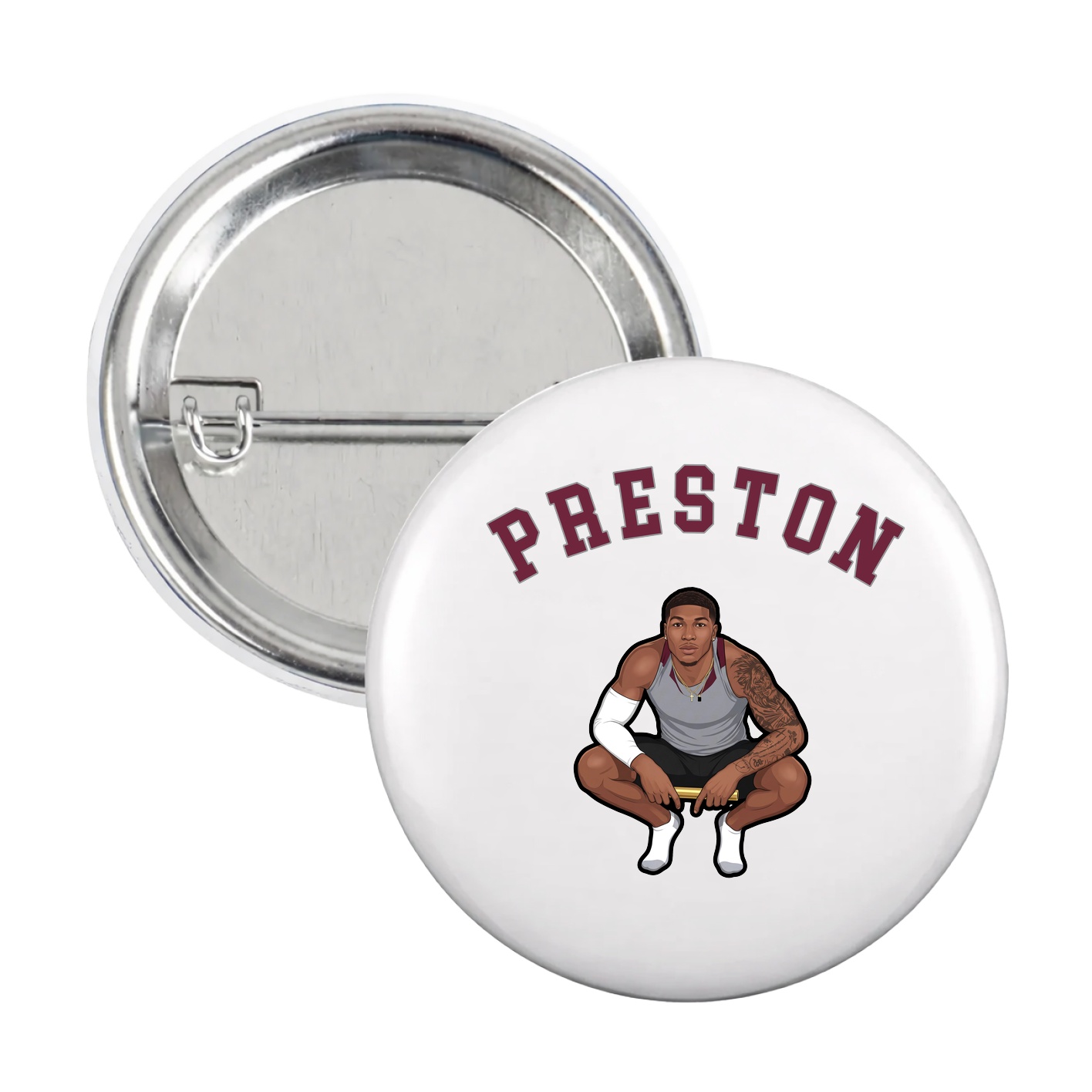 Game Day Button — Shirsey Arch in White