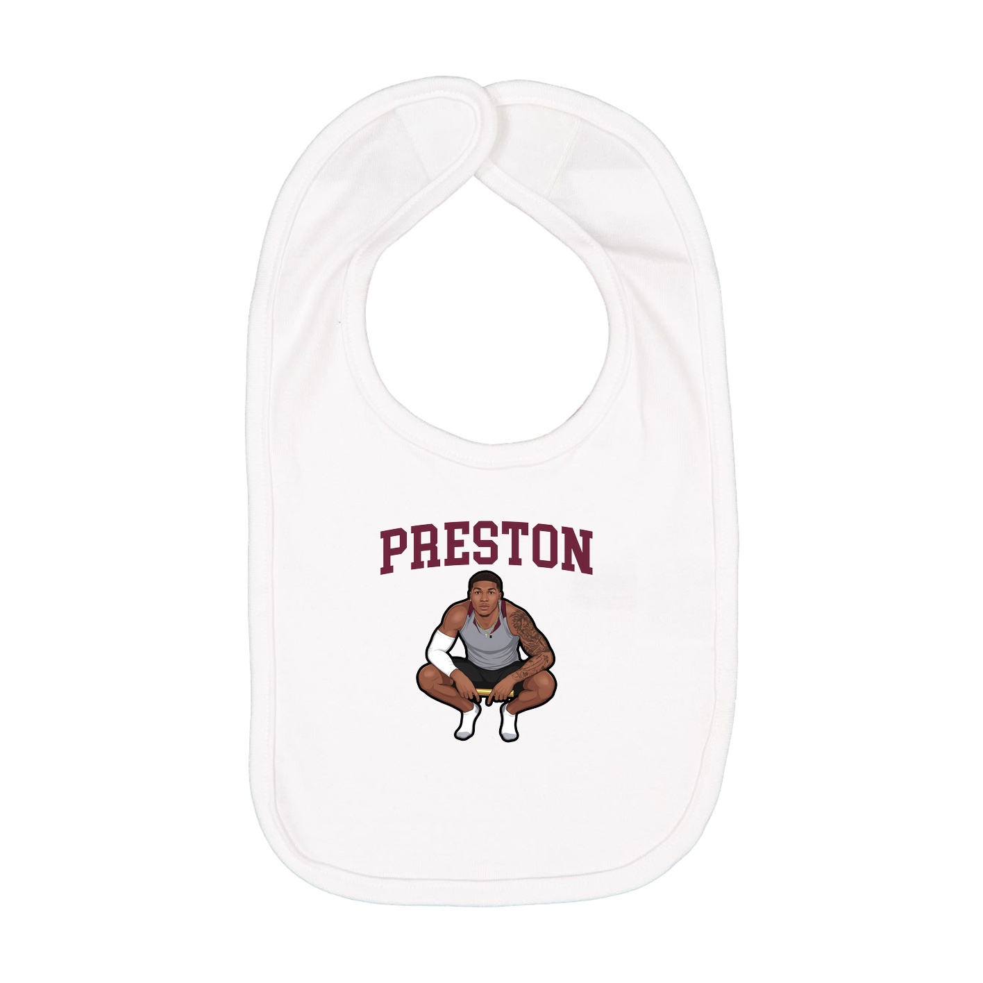 Infant Bib — Shirsey in White