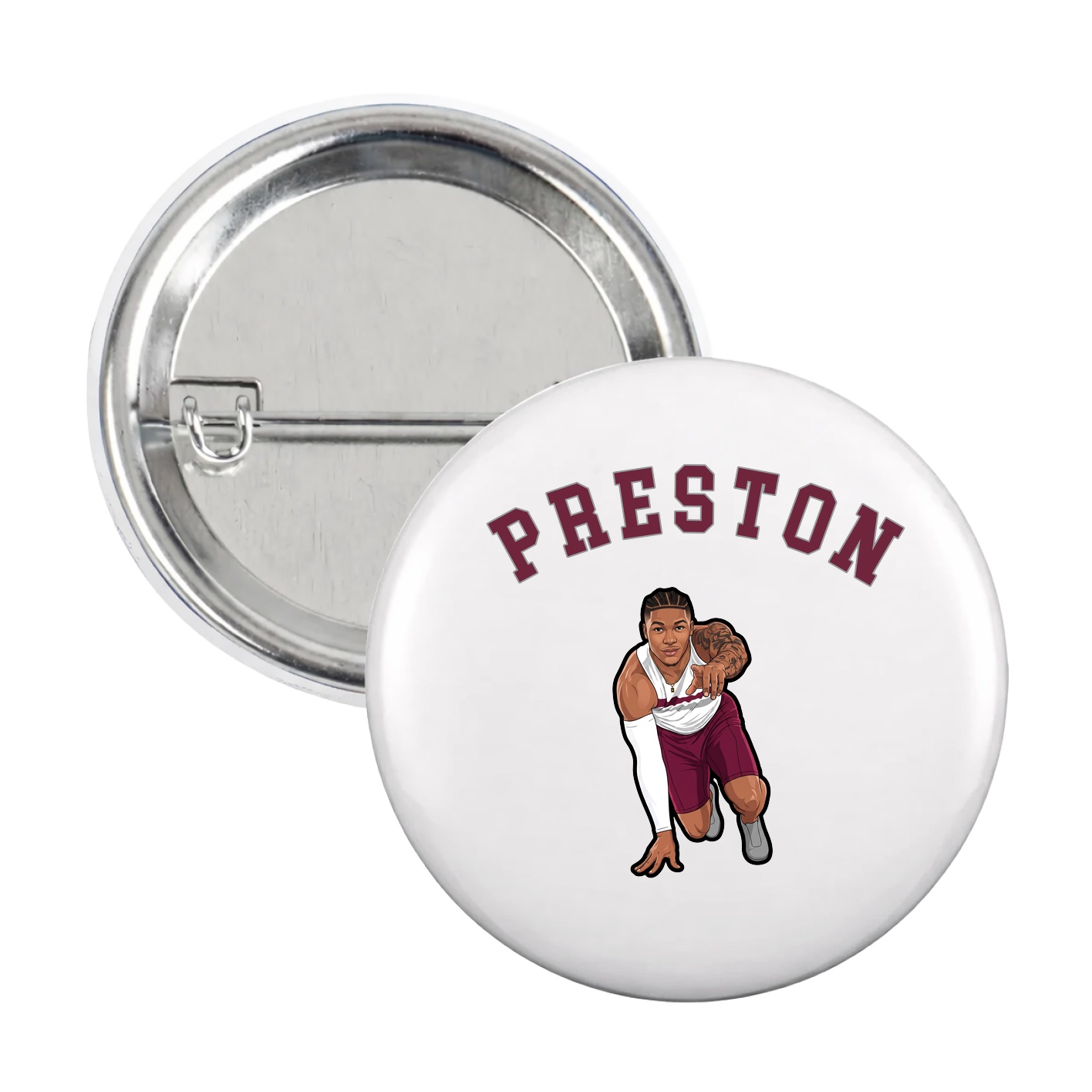 Game Day Button — Shirsey Arch in White