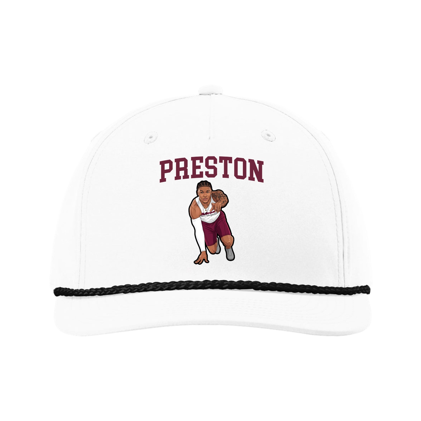 Five-Panel Classic Rope Cap — Shirsey in White
