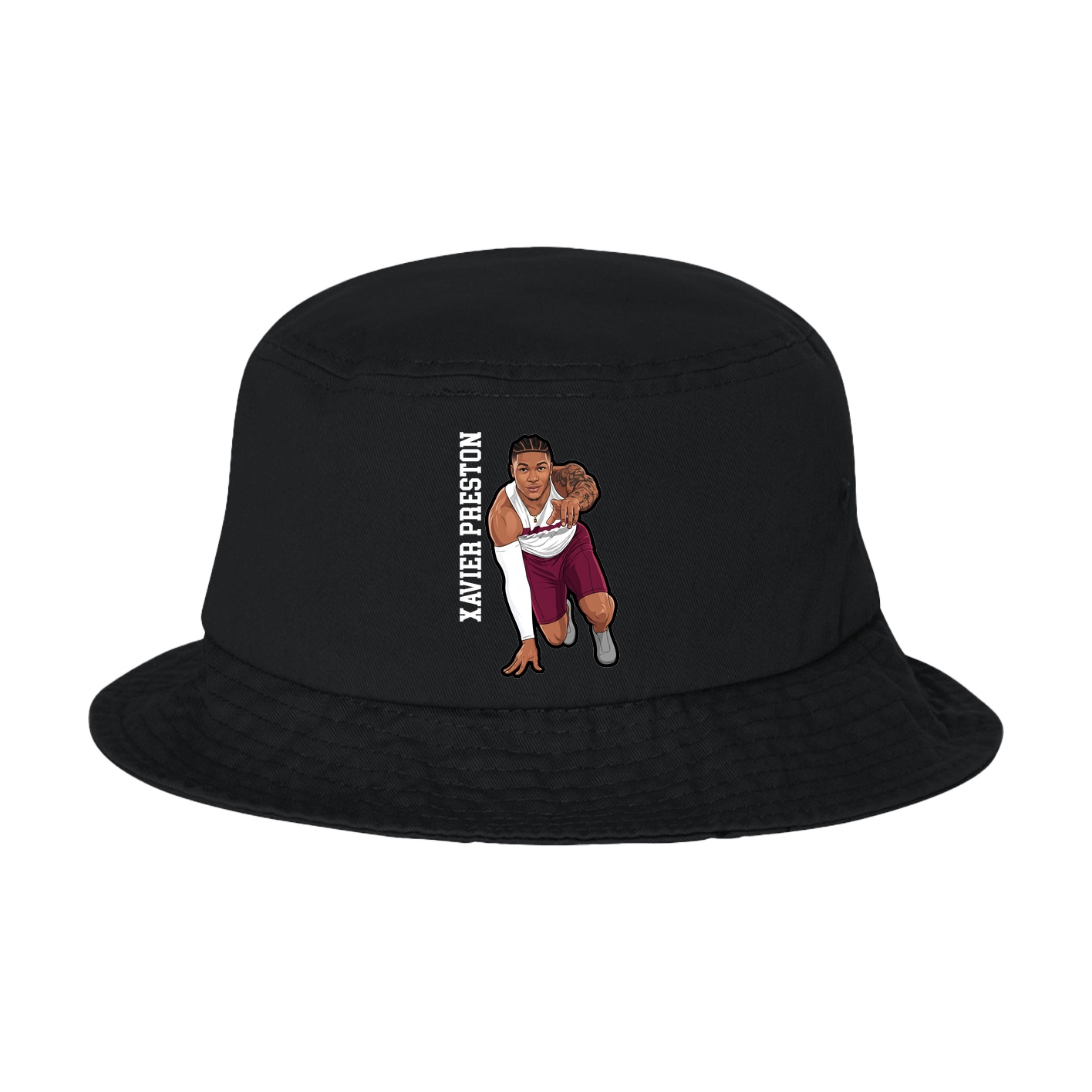 Bucket Cap — Name Vertical in Black