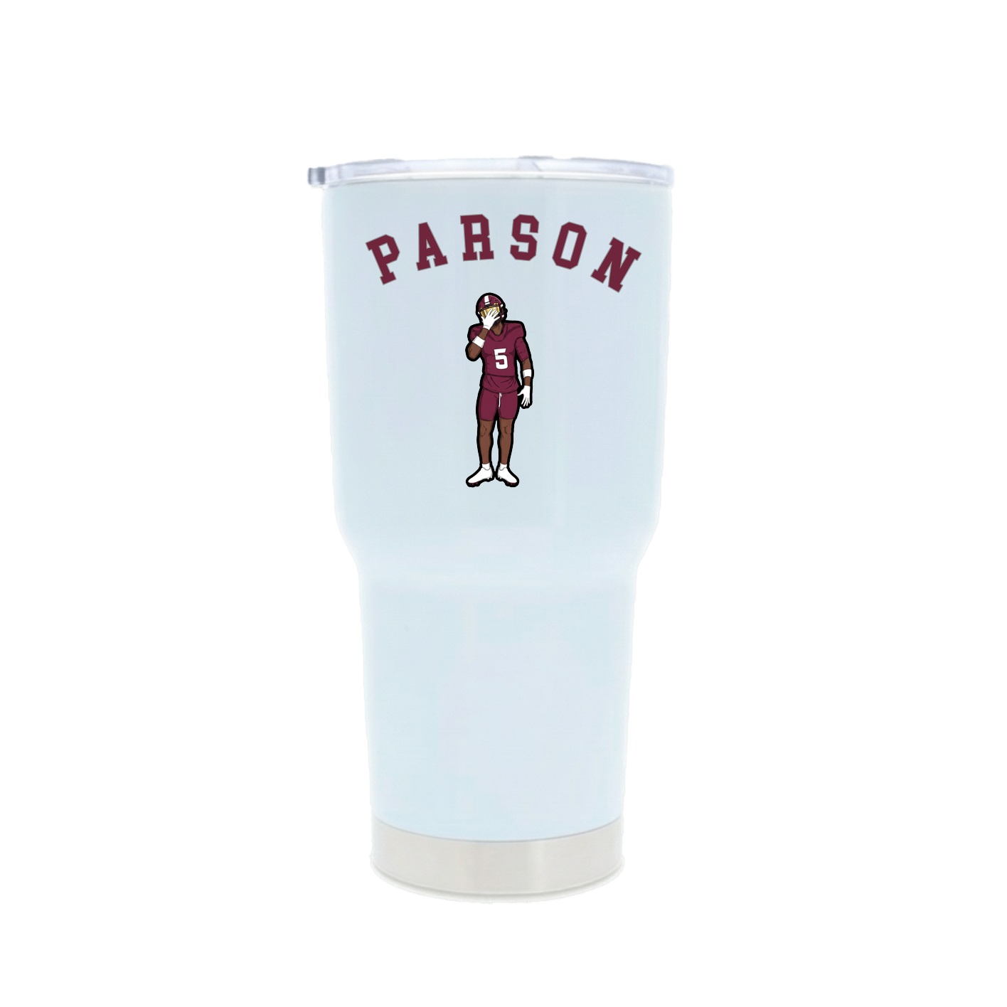 30oz Stainless Steel Tumbler — Shirsey Arch in White