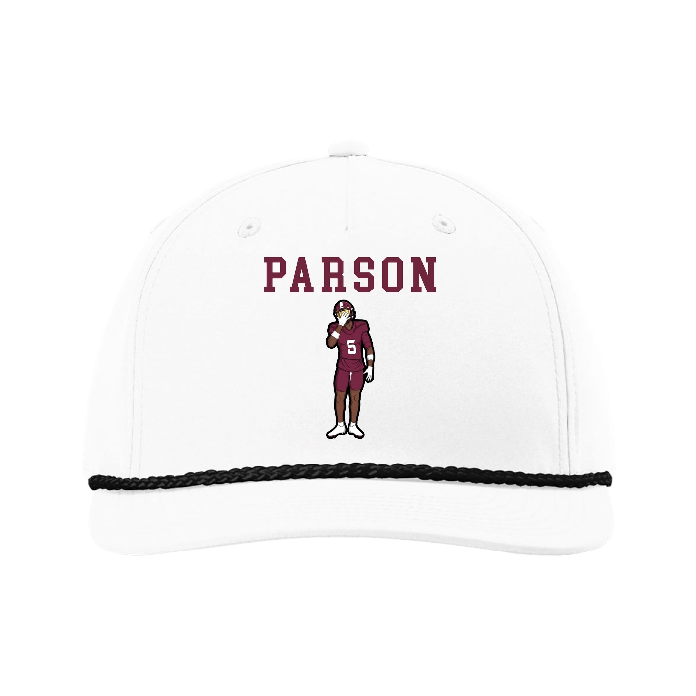 Five-Panel Classic Rope Cap — Shirsey in White
