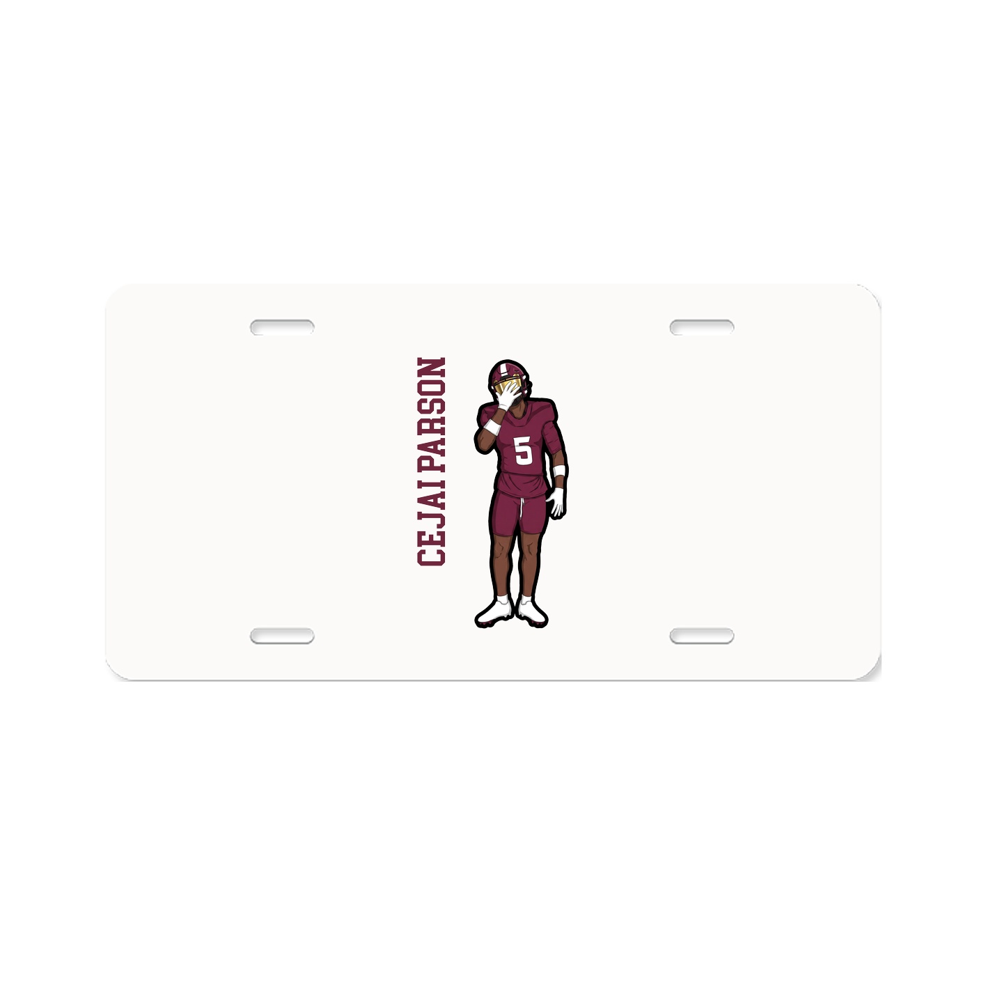 License Plate — Name Vertical in Classic
