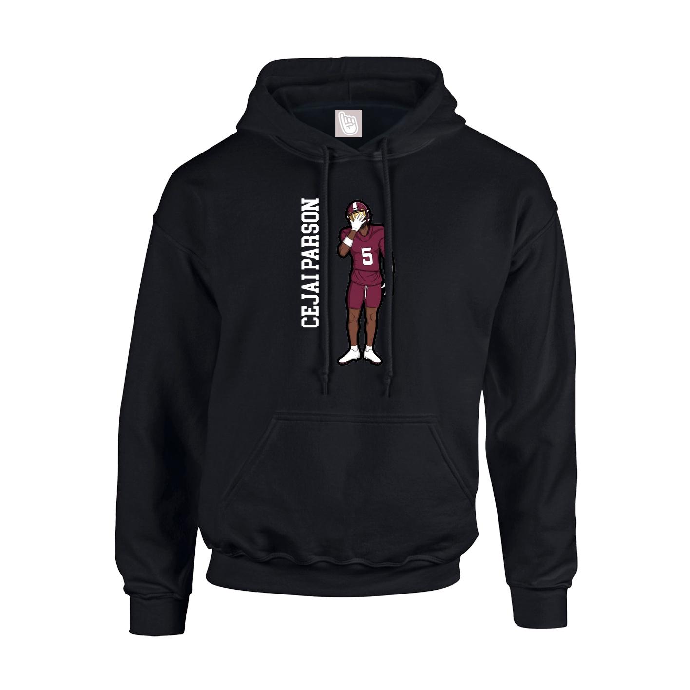 Youth Hoodie — Name Vertical in Black