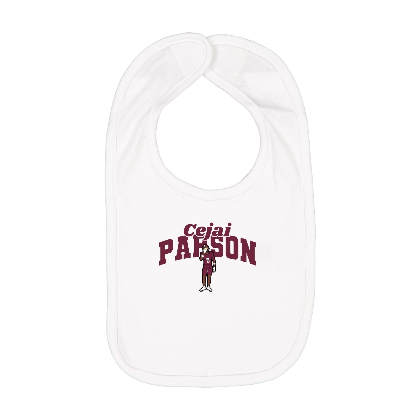 Infant Bib — Signature Arch in White