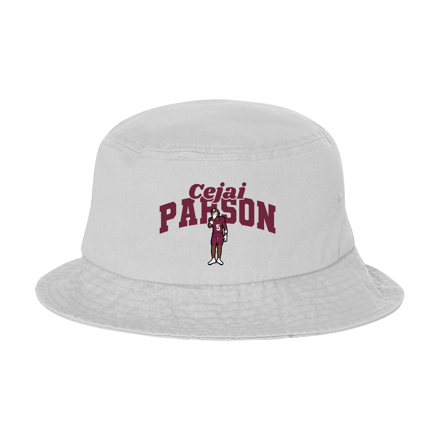 Bucket Cap — Signature Arch in White