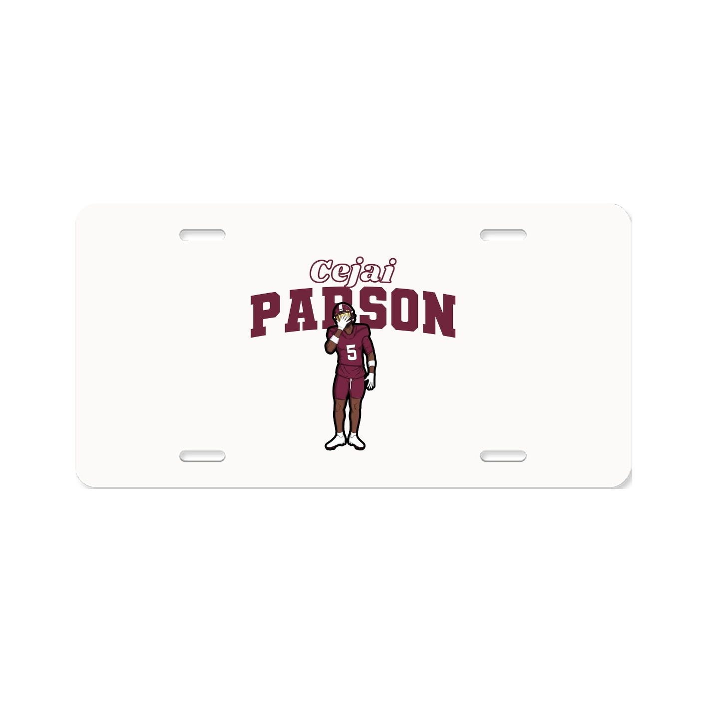 License Plate — Name Arch in Classic