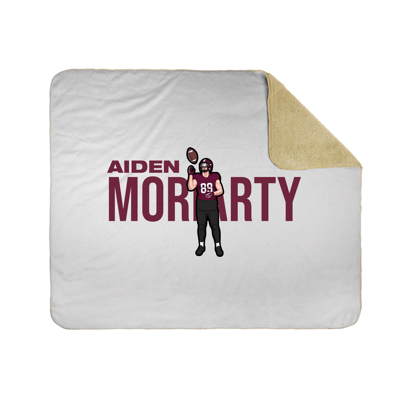 Throw Blanket — Player Name in White