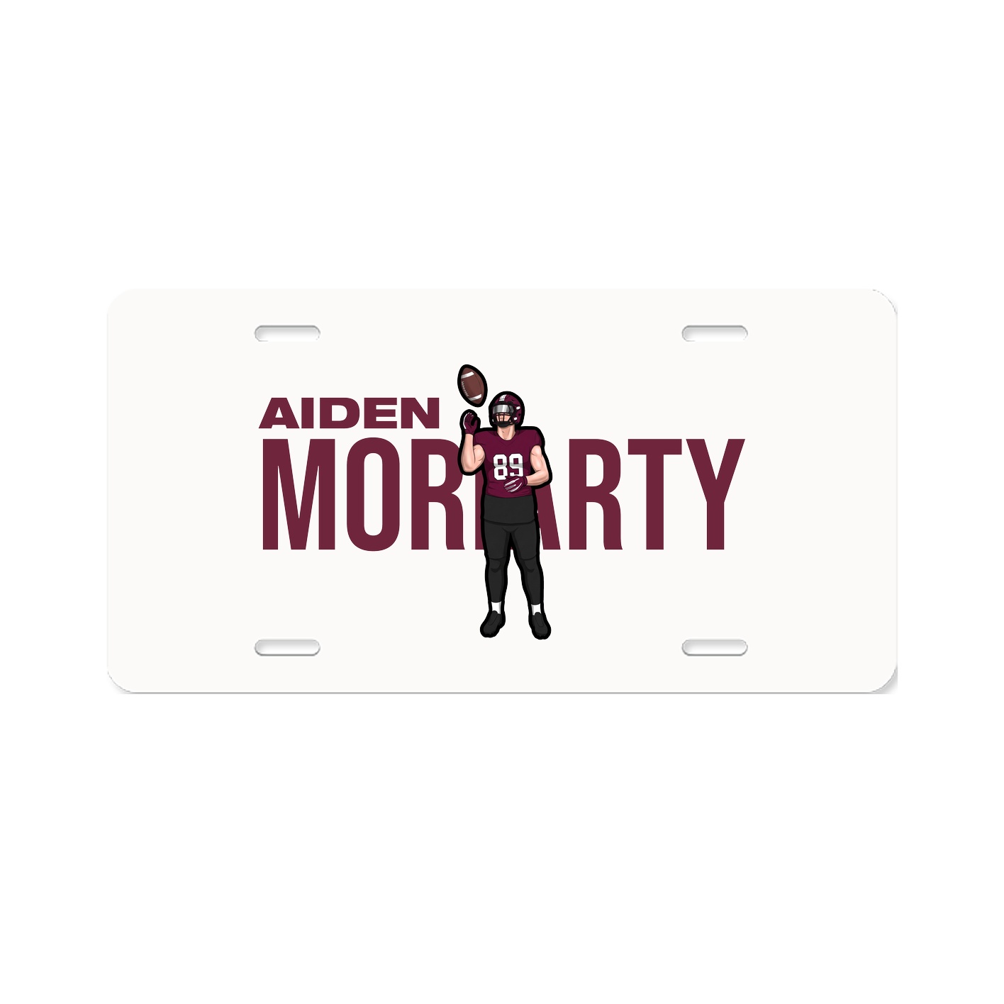 License Plate — Player Name in Classic
