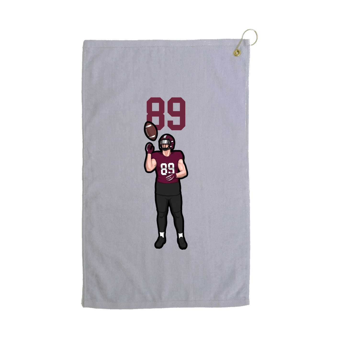 Golf Towel — Number Top in Grey
