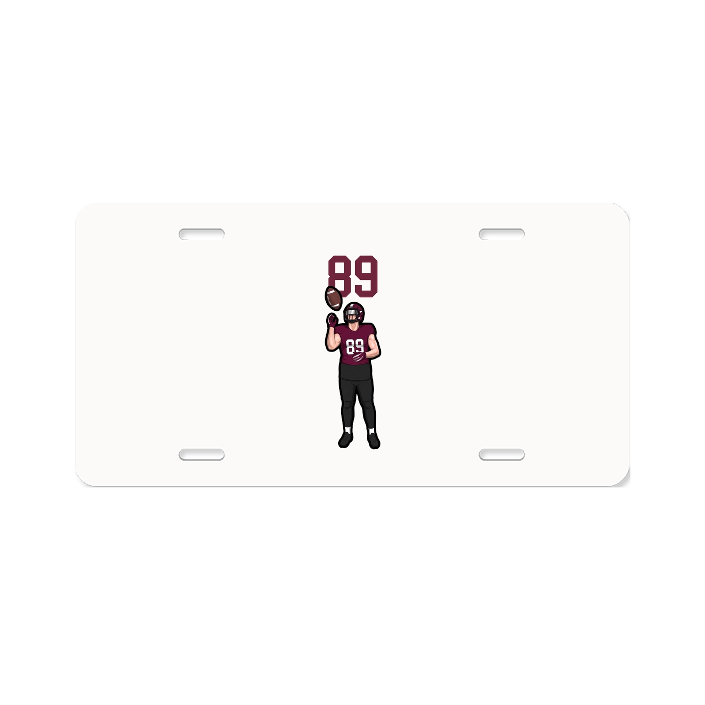 License Plate — Number Top in Classic