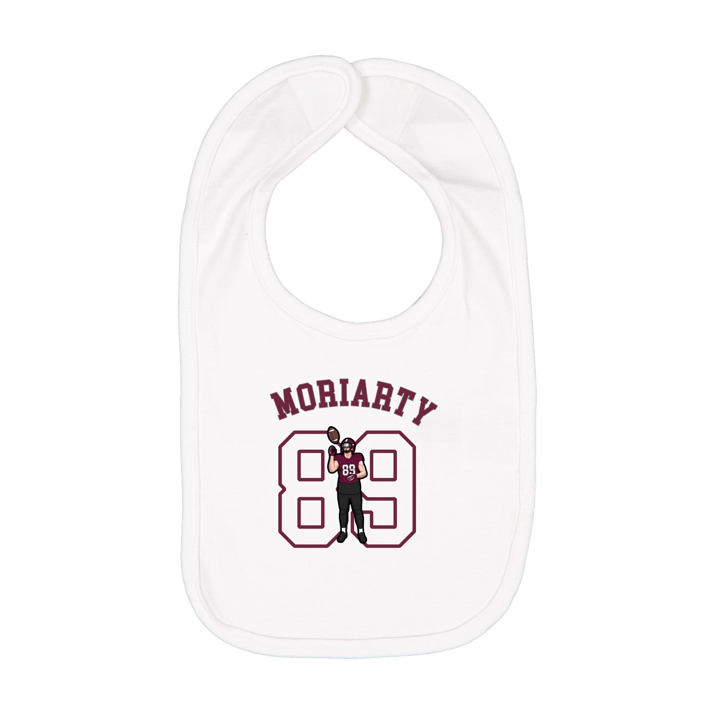Infant Bib — Shirsey Arch in White
