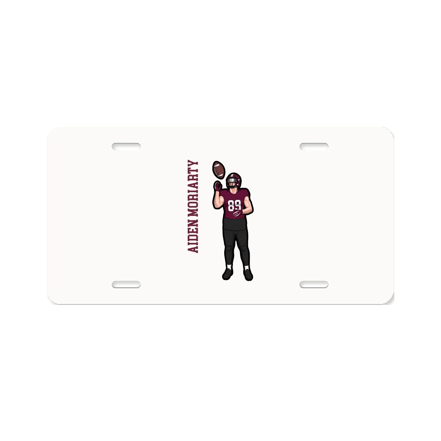 License Plate — Name Vertical in Classic