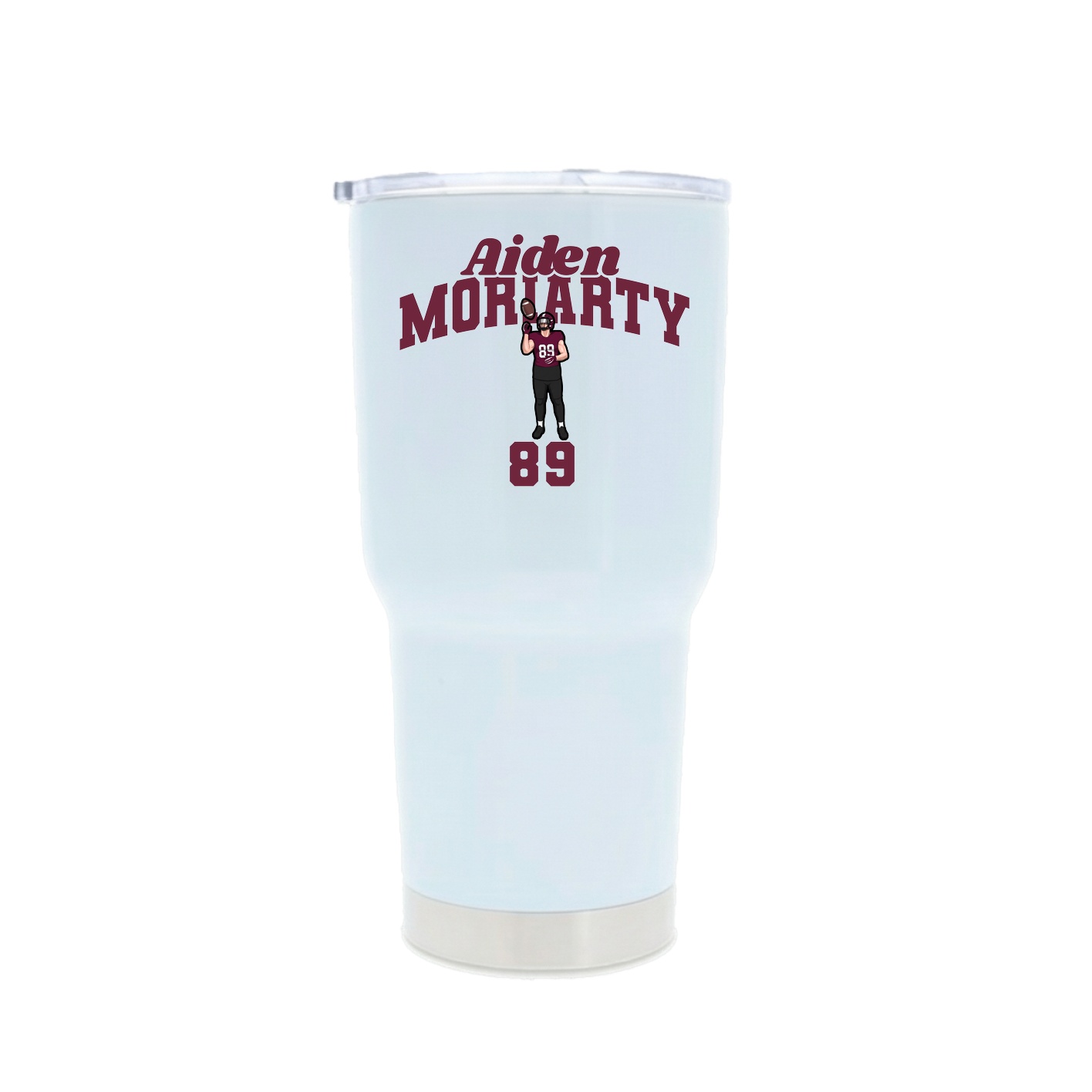 30oz Stainless Steel Tumbler — Signature Arch in White