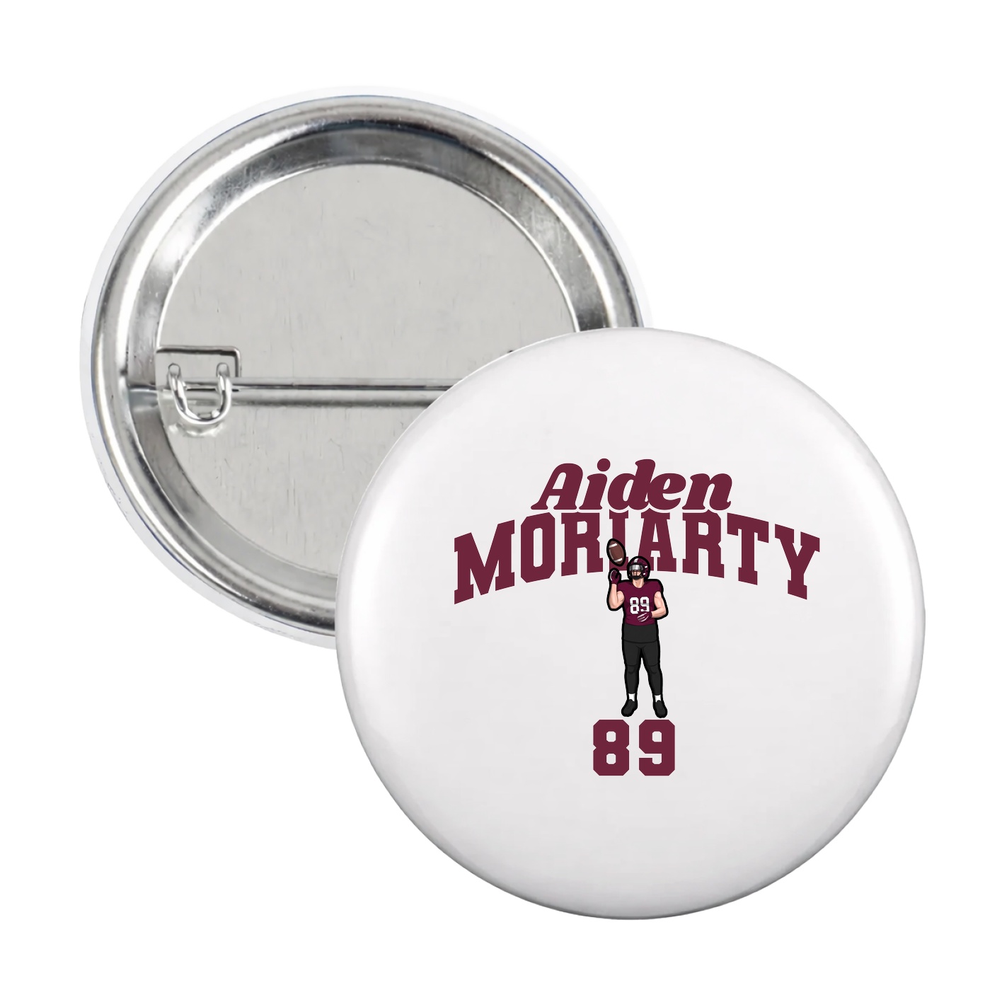 Game Day Button — Signature Arch in White