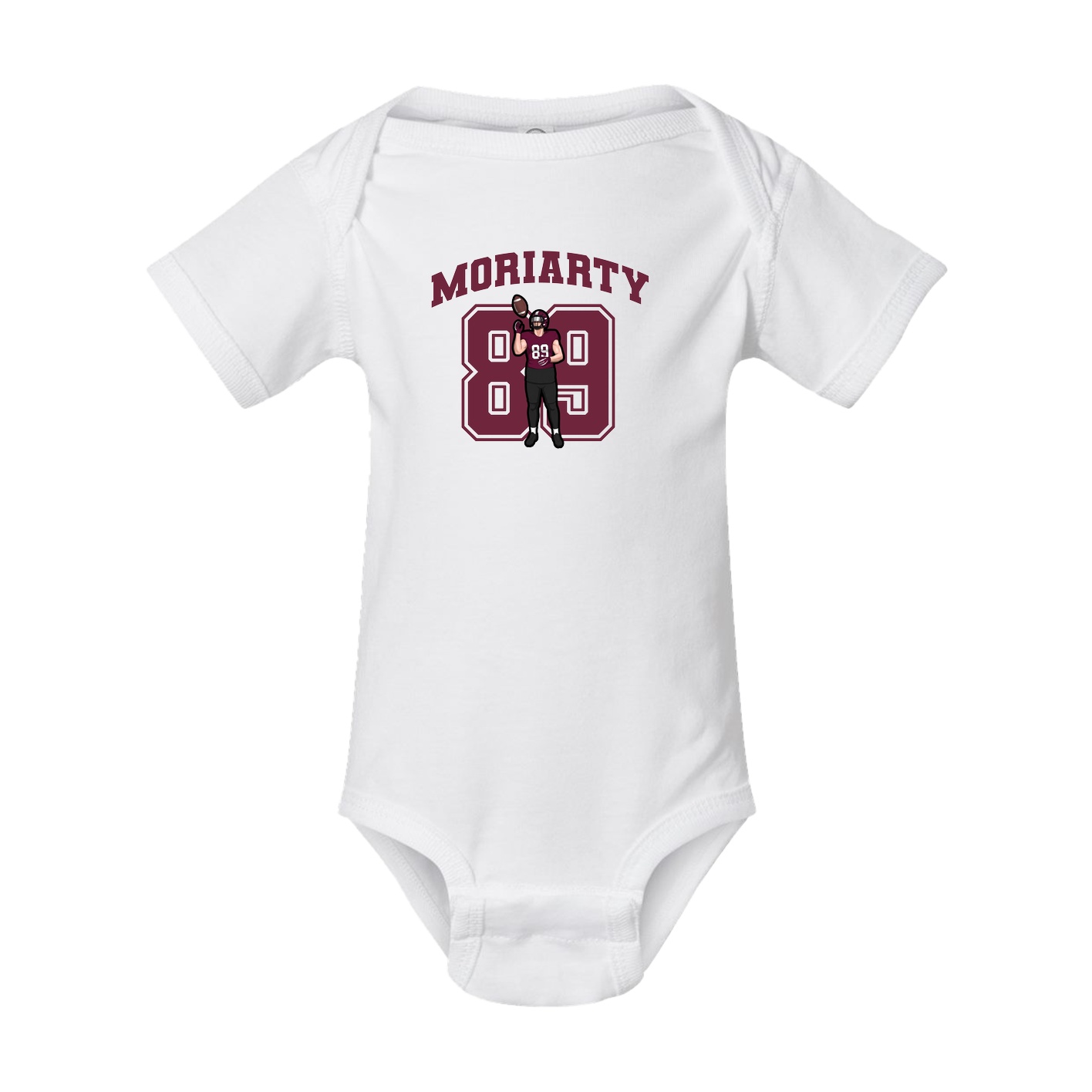 Baby Onesie — Number in White