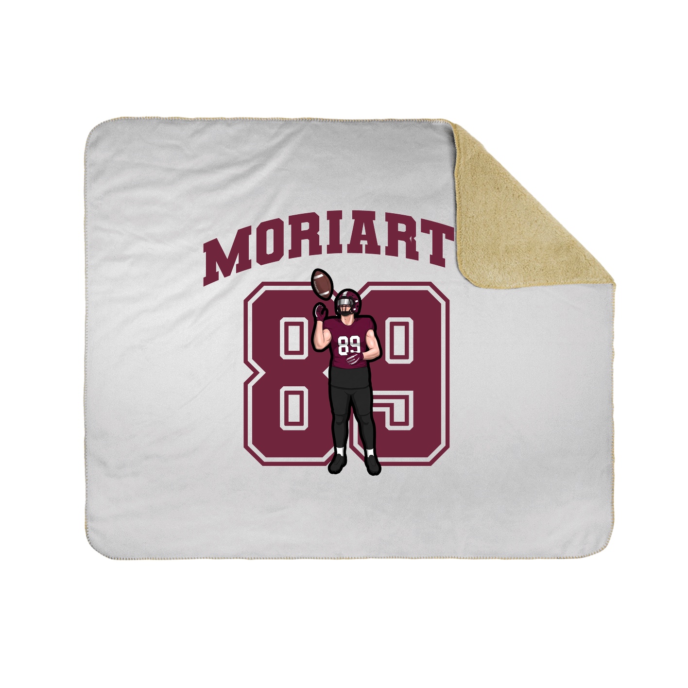 Throw Blanket — Number in White