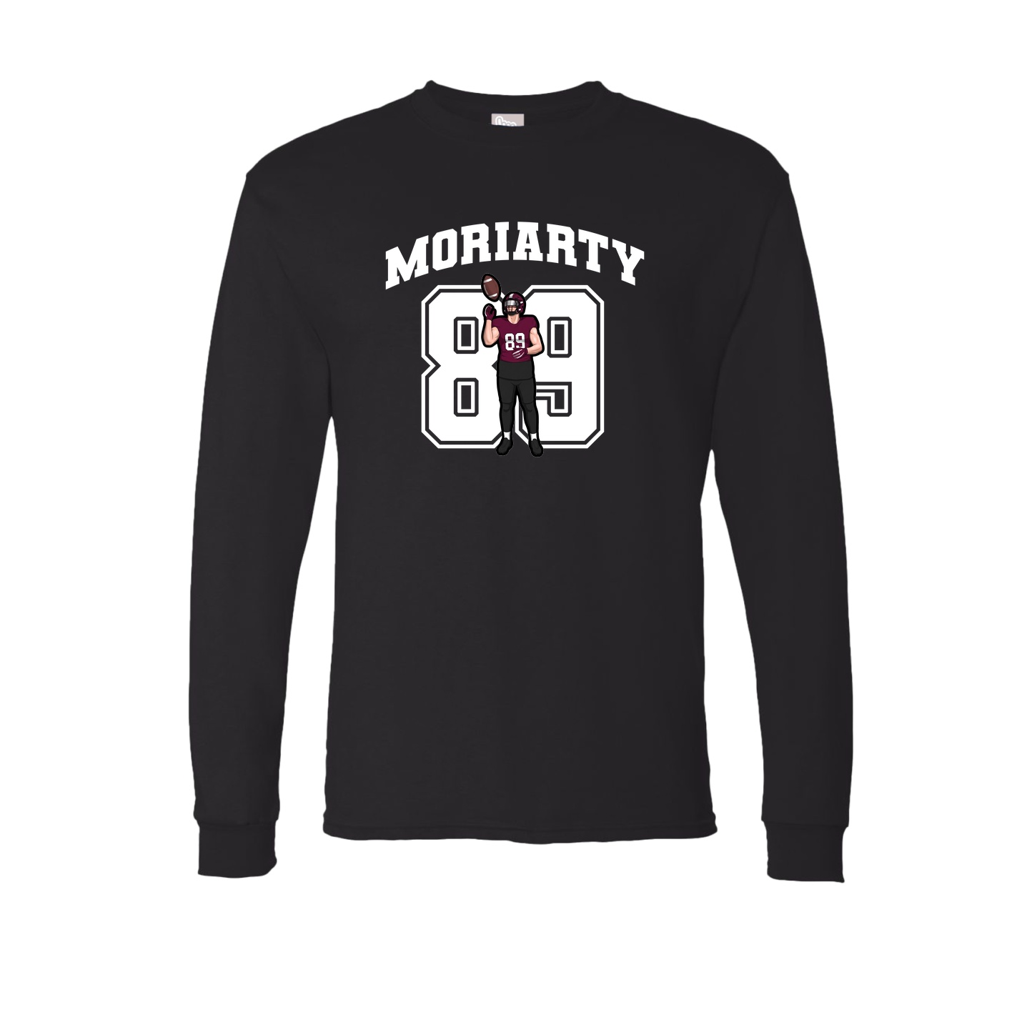 Long Sleeve Tee — Number in Black