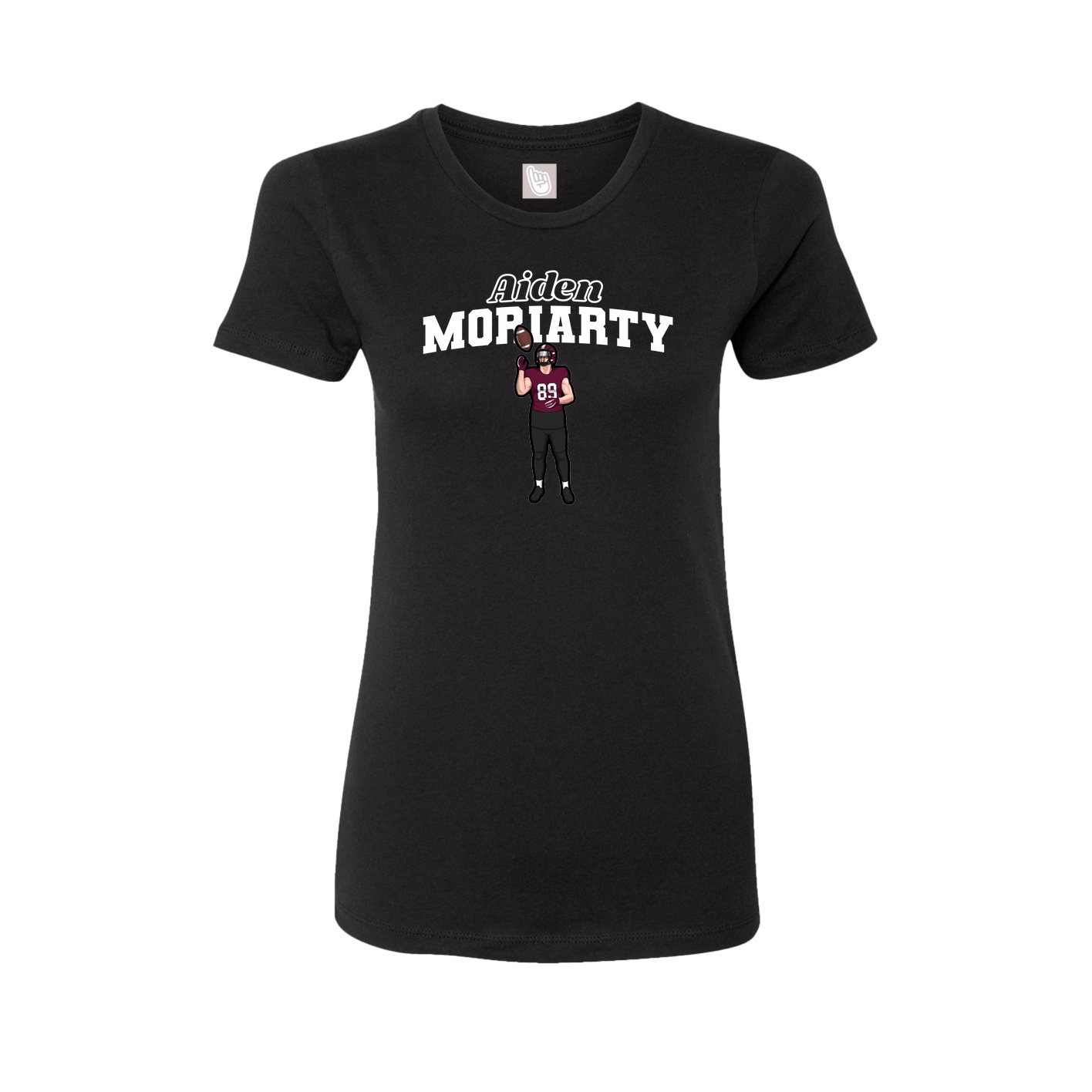 Fitted Women's Tee — Name Arch in Black