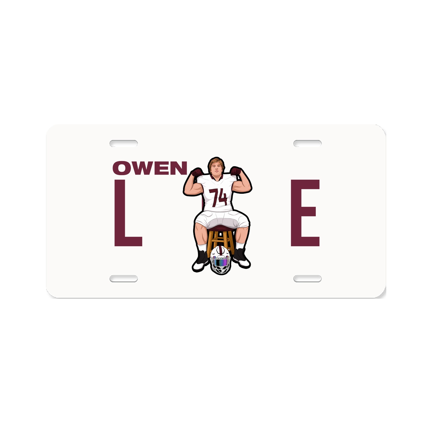 License Plate — Player Name in Classic