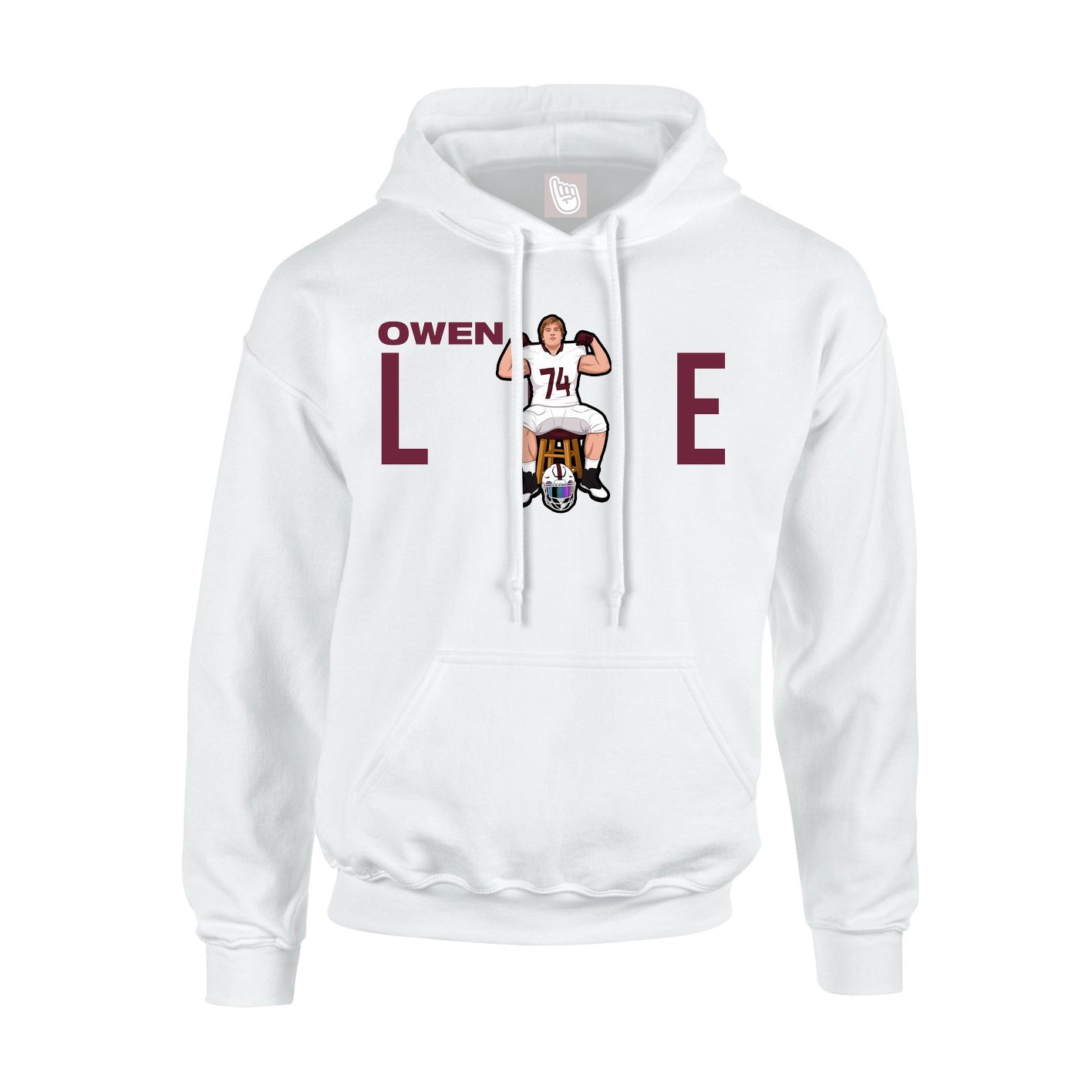 Hoodie — Player Name in White
