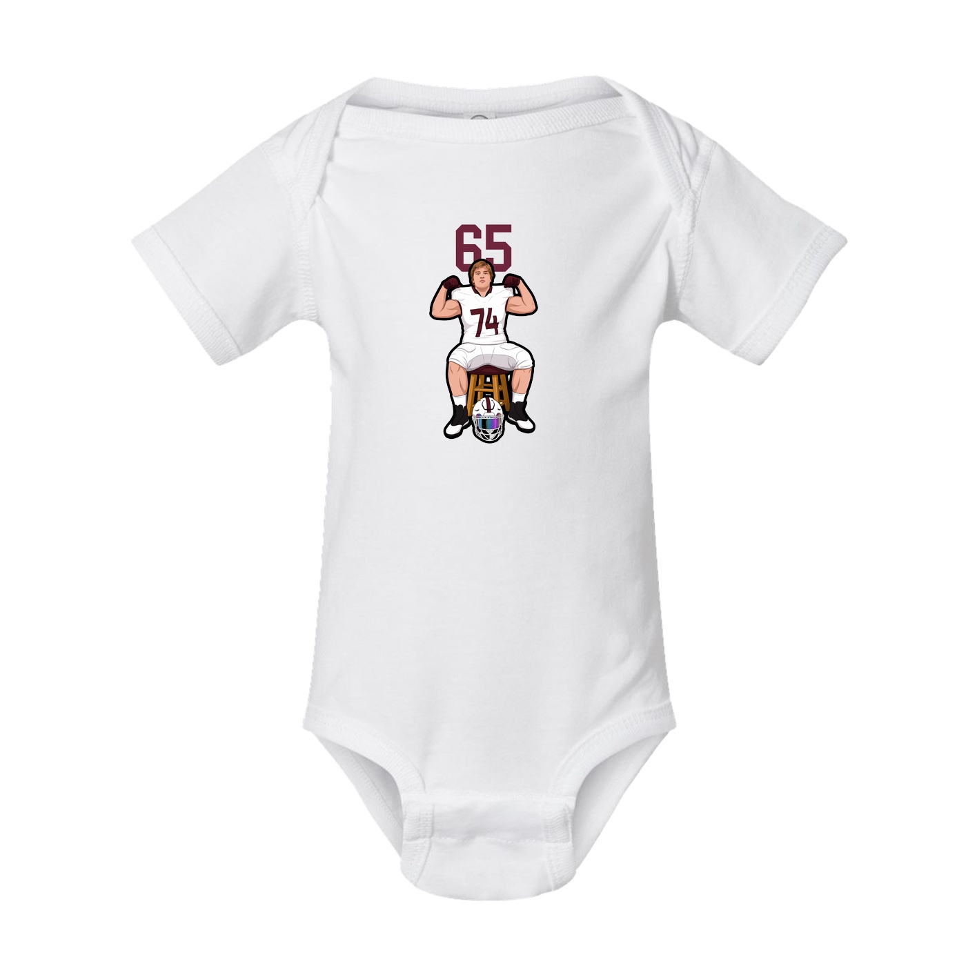 Baby Onesie — Number Top in White