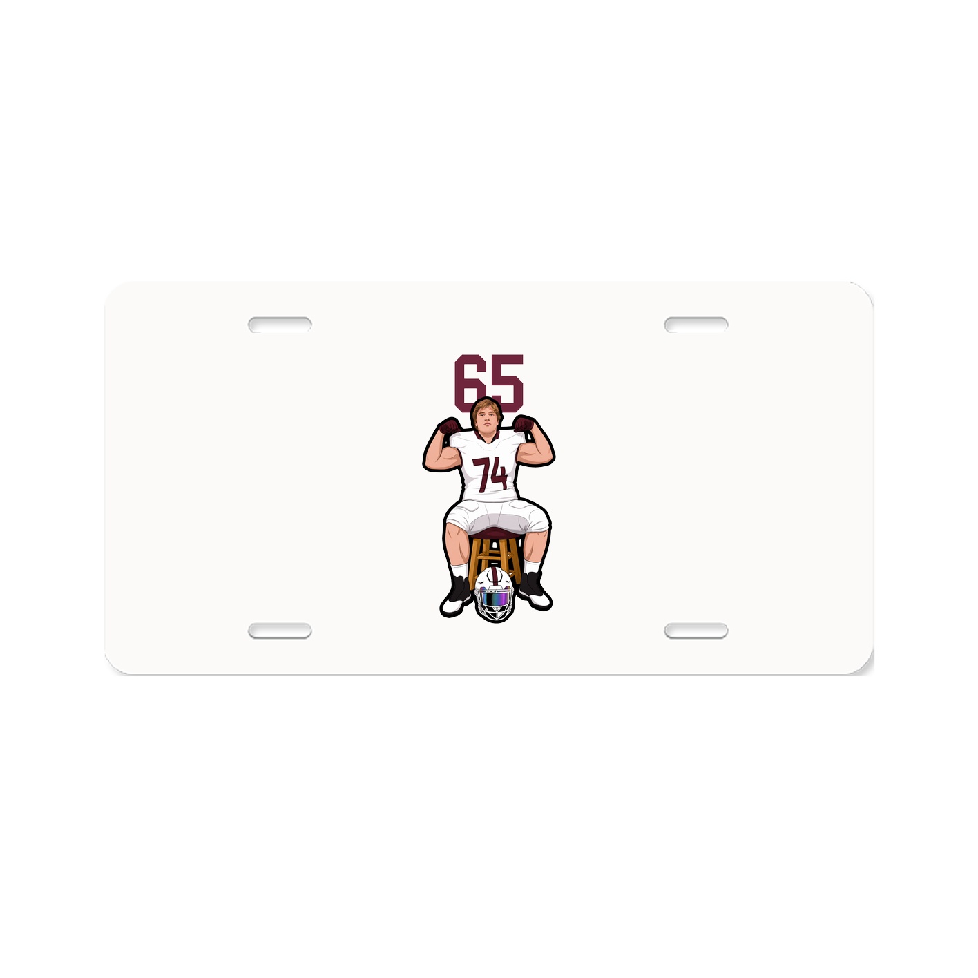 License Plate — Number Top in Classic
