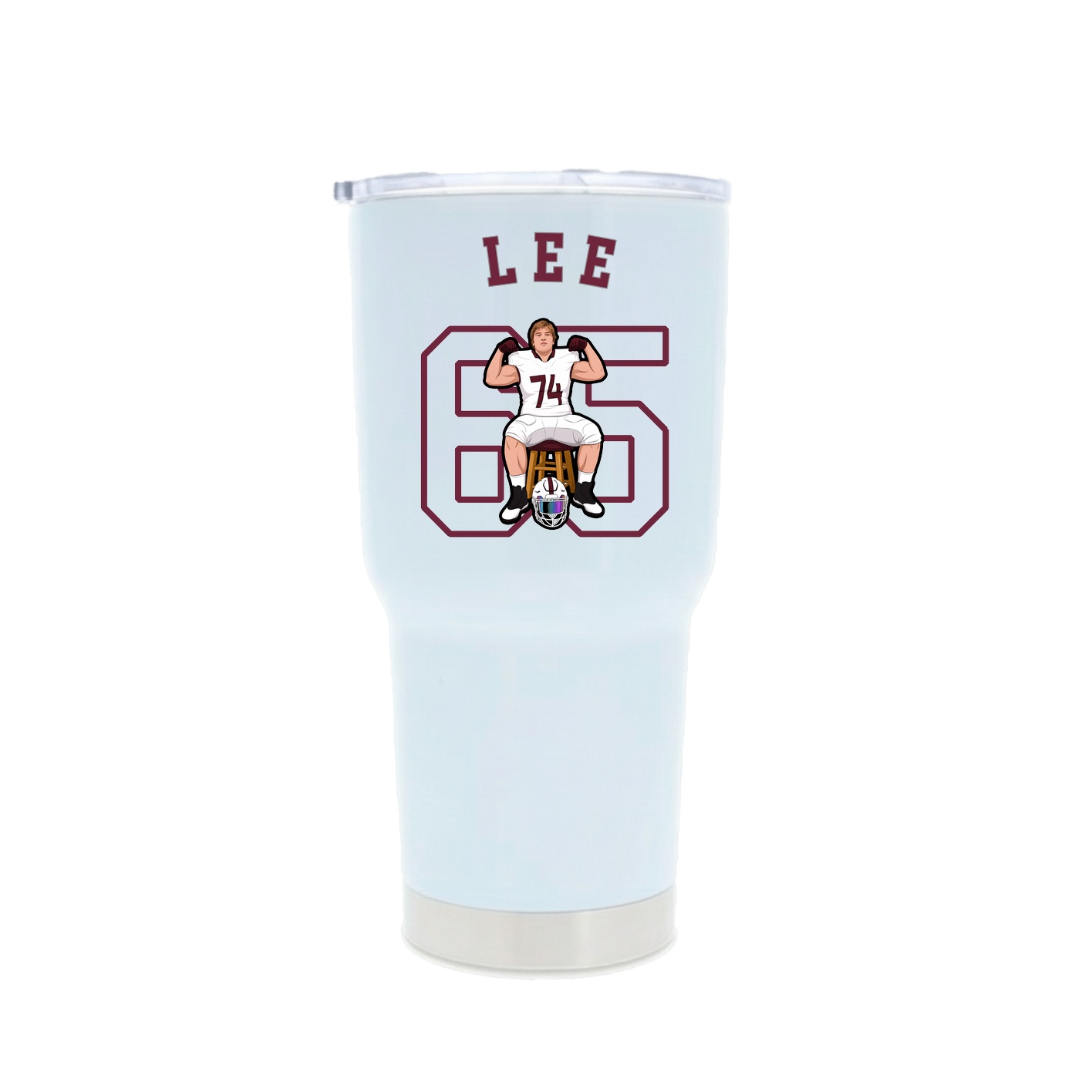 30oz Stainless Steel Tumbler — Shirsey Arch in White