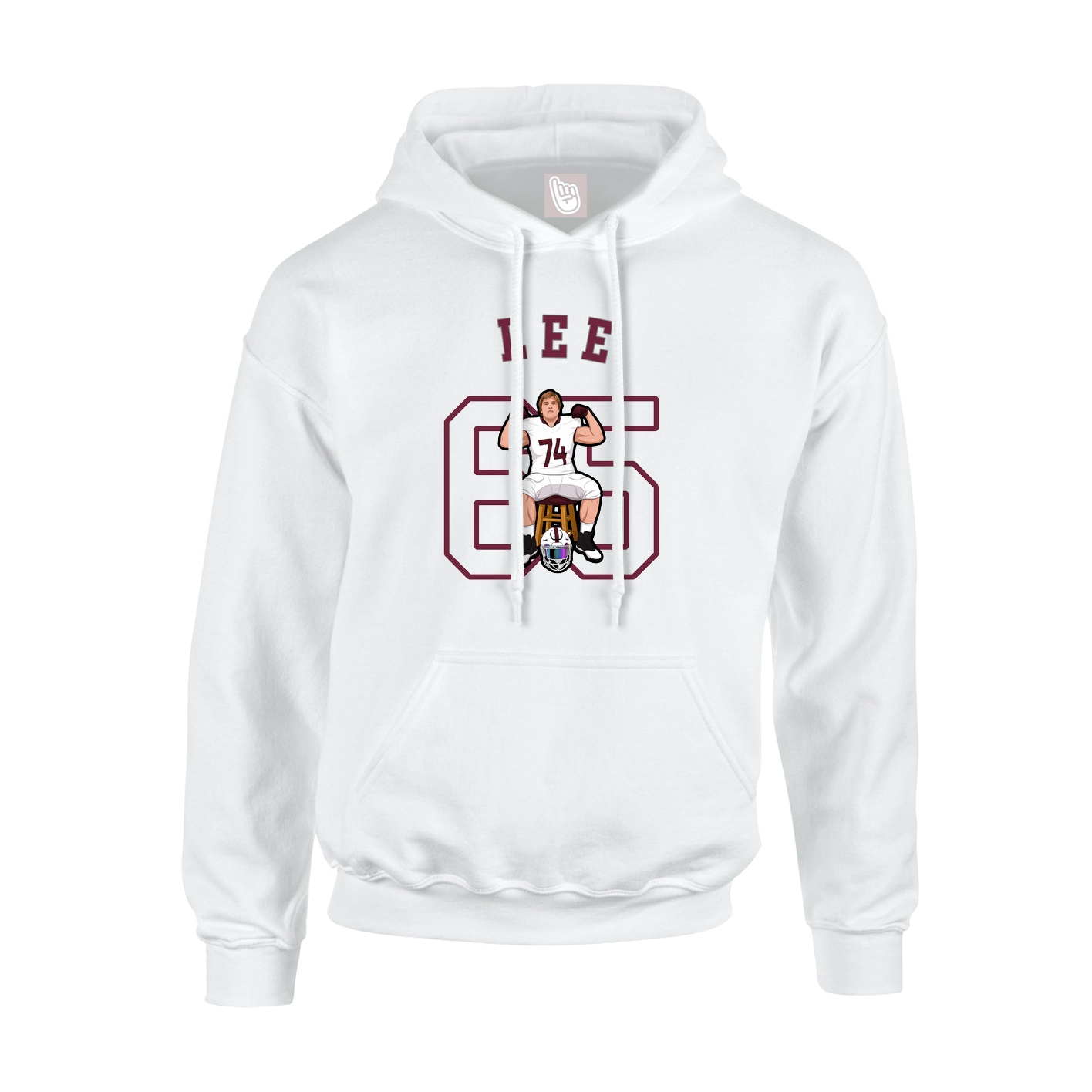 Youth Hoodie — Shirsey Arch in White