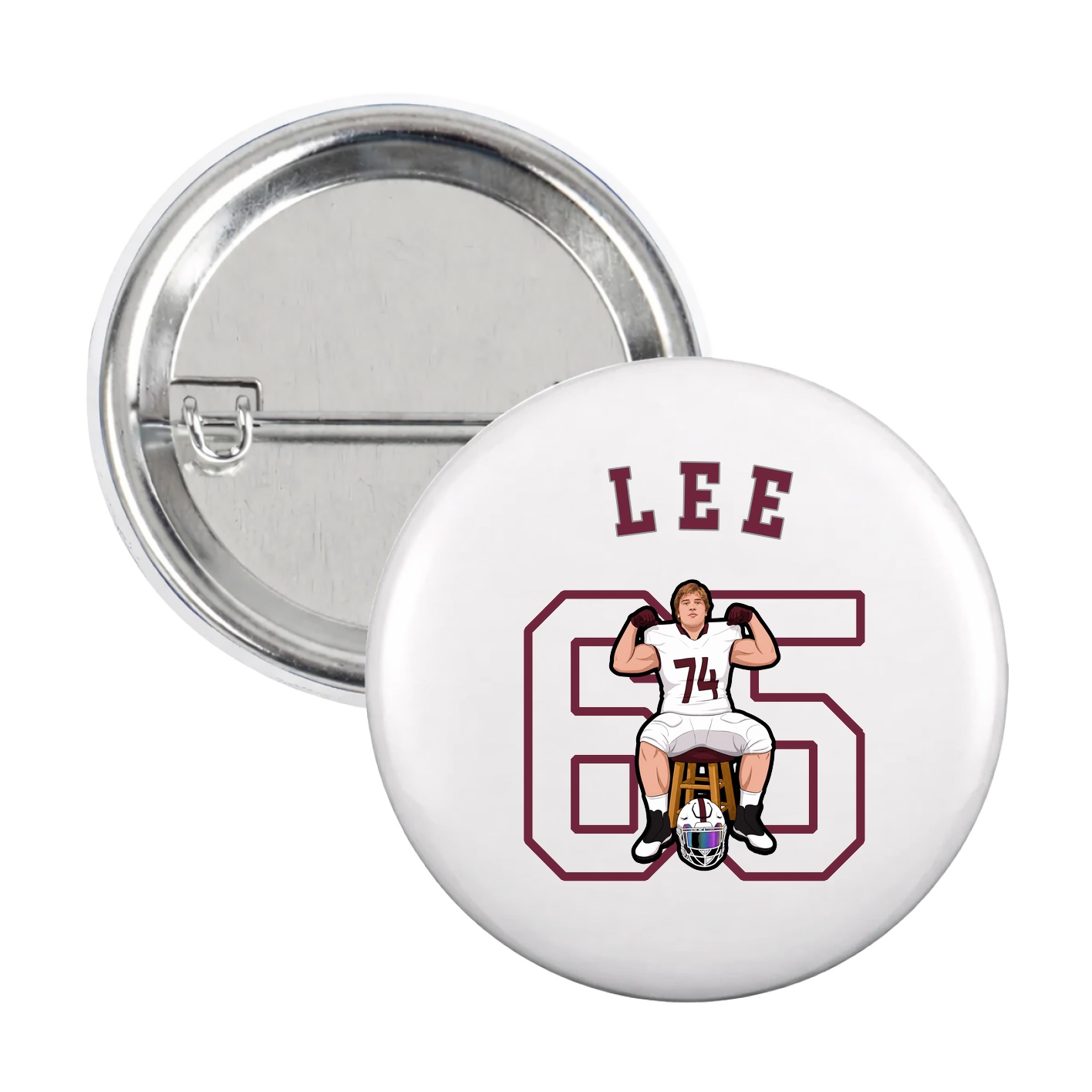 Game Day Button — Shirsey Arch in White