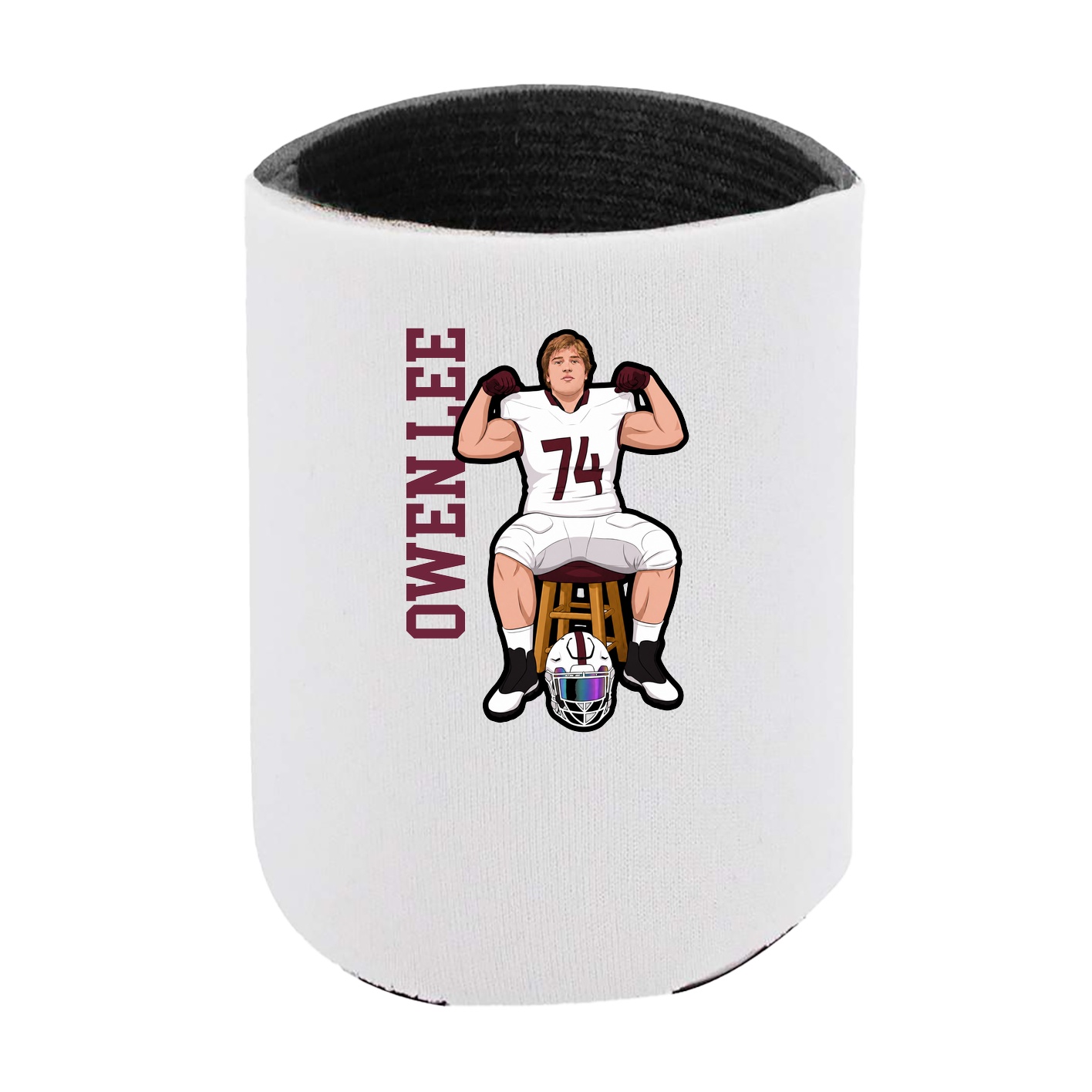 Can Holder — Name Vertical in White