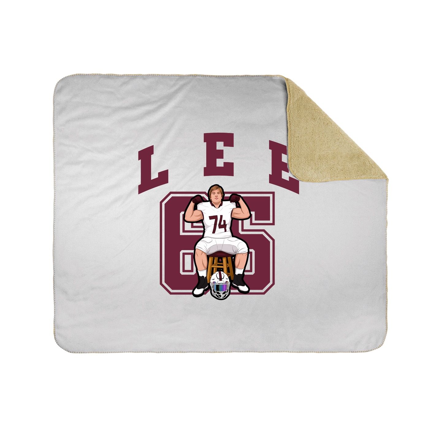 Throw Blanket — Number in White