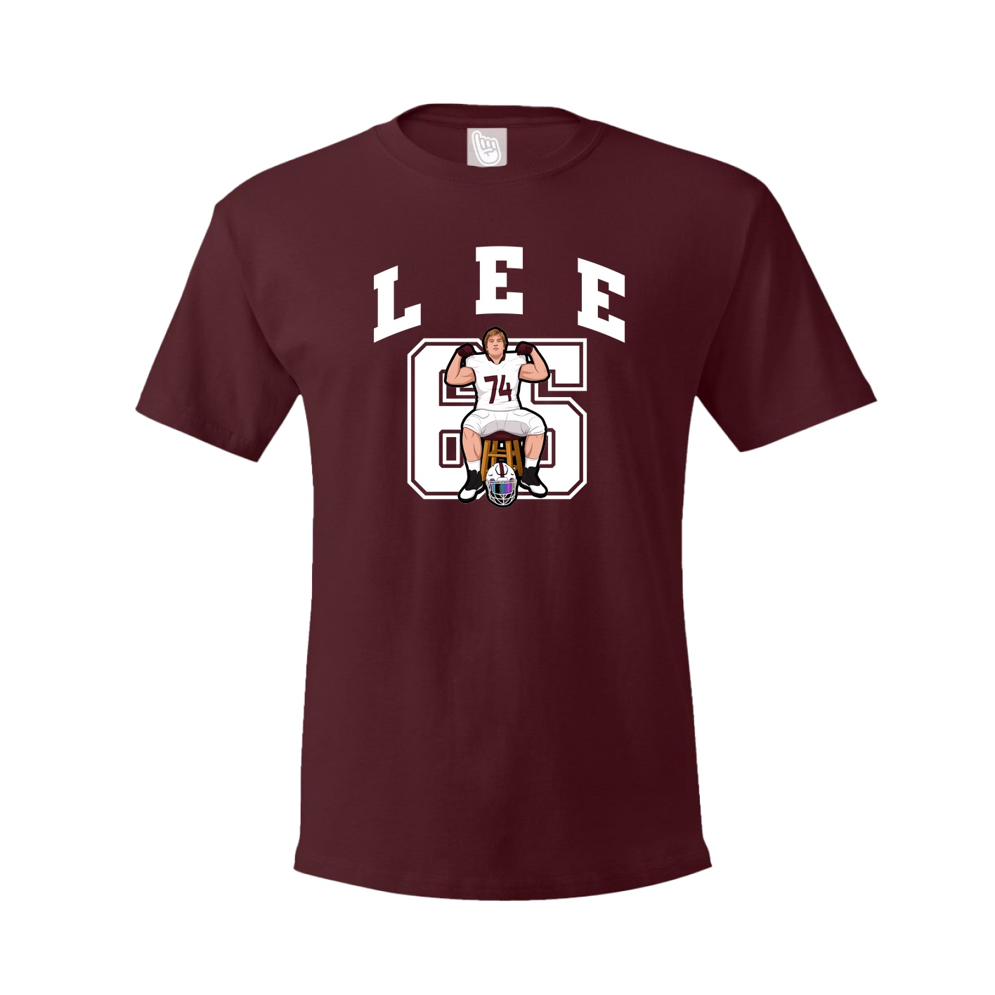 Tee — Number in Maroon