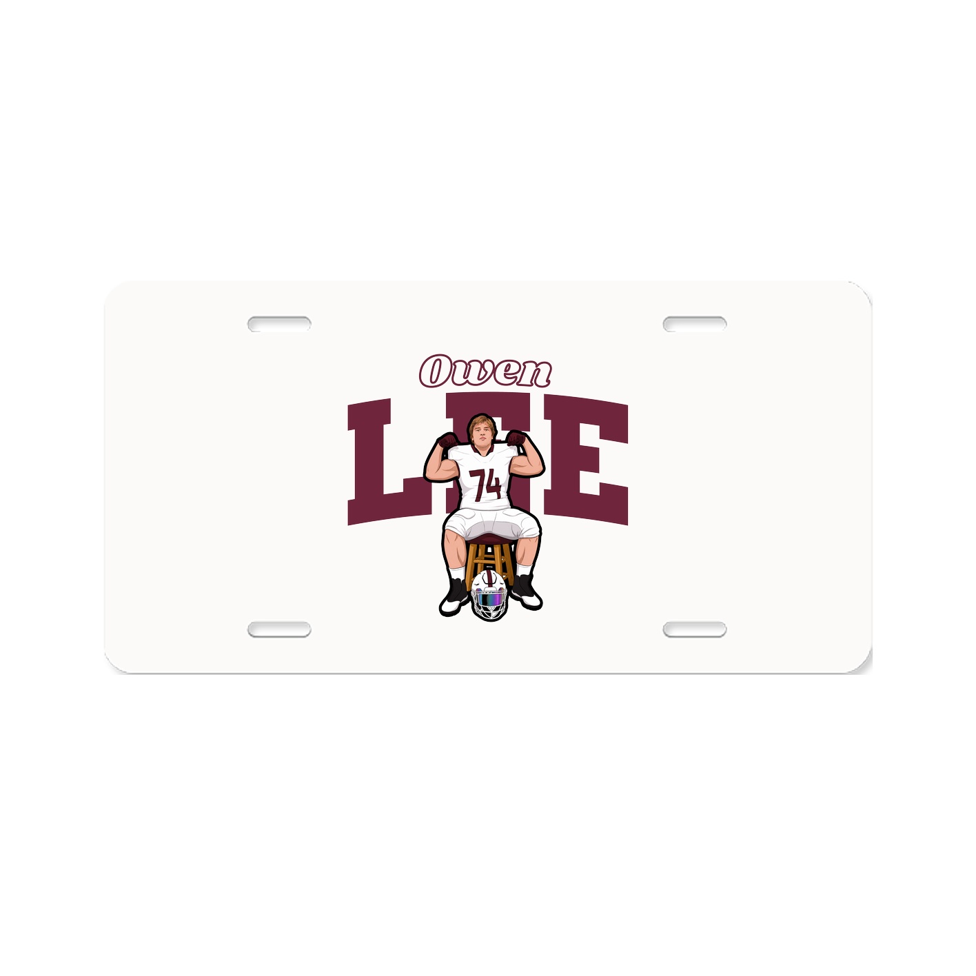License Plate — Name Arch in Classic
