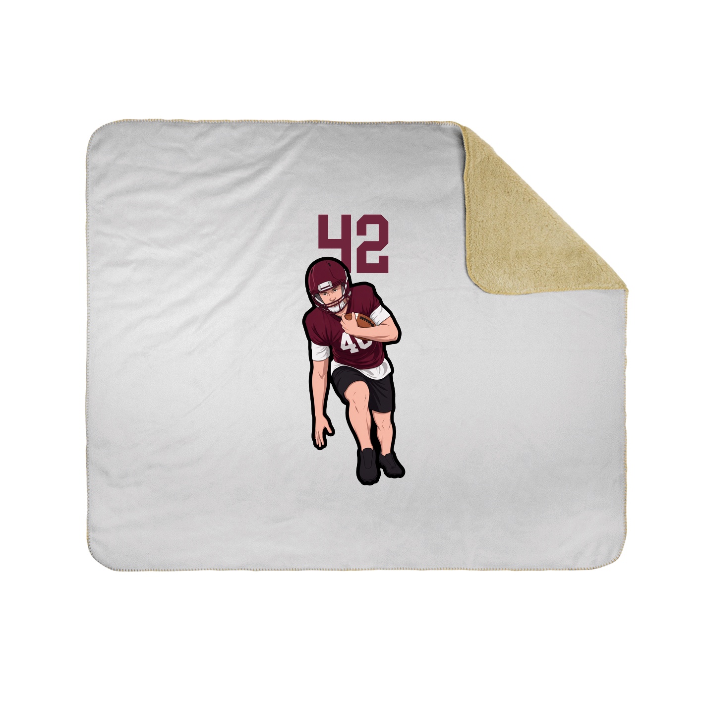 Throw Blanket — Number Top in White