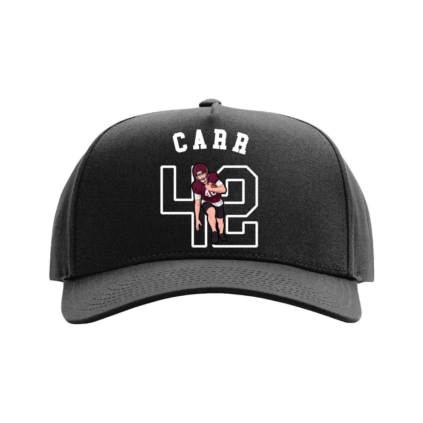 Full Fabric Five-Panel Champ Cap — Shirsey Arch in Black
