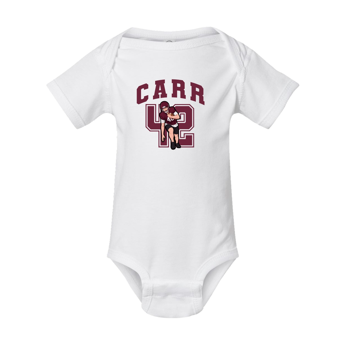 Baby Onesie — Number in White