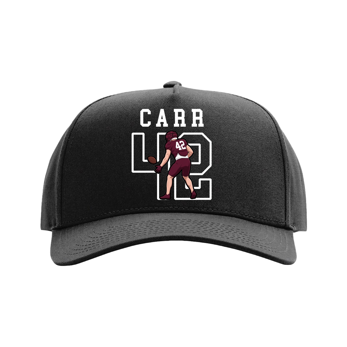 Full Fabric Five-Panel Champ Cap — Shirsey in Black