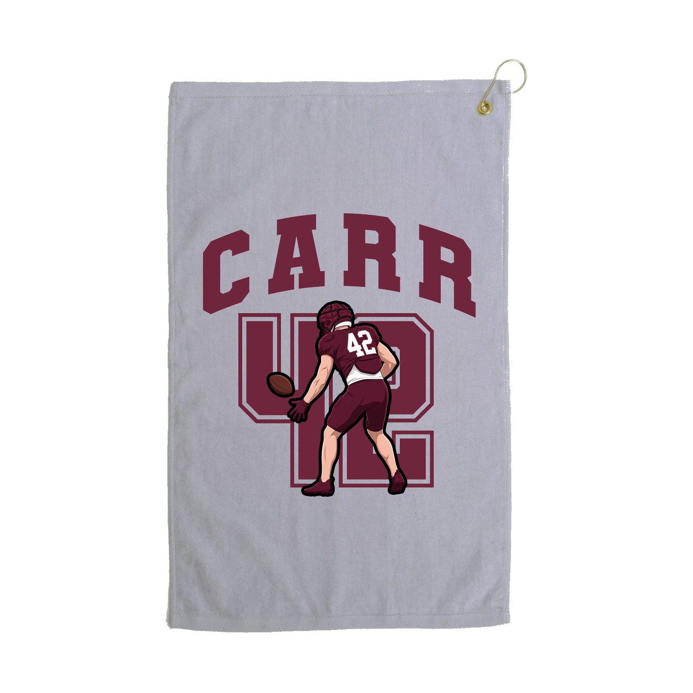 Golf Towel — Number in Grey
