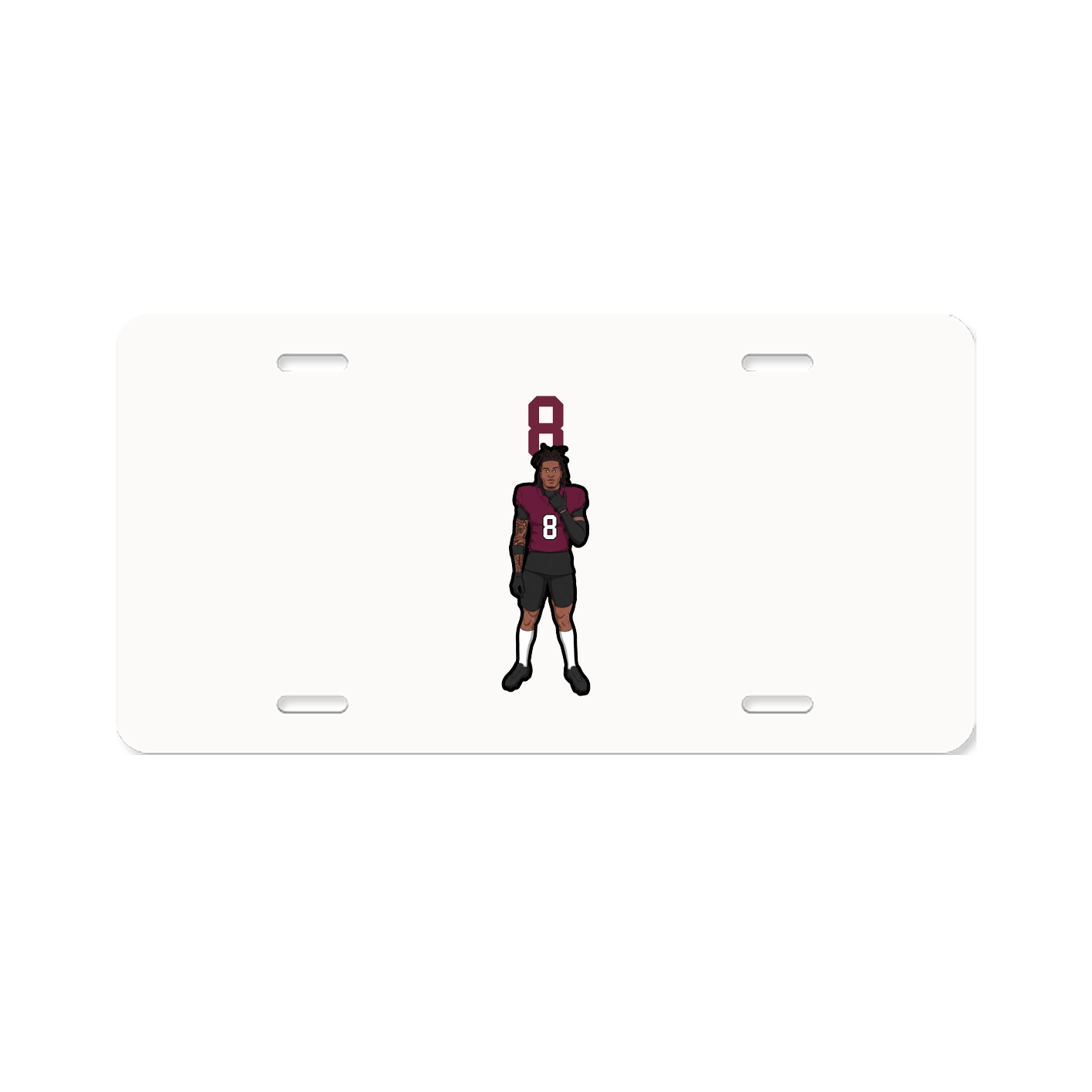 License Plate — Number Top in Classic