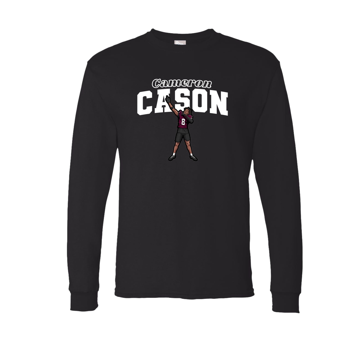 Long Sleeve Tee — Name Arch in Black