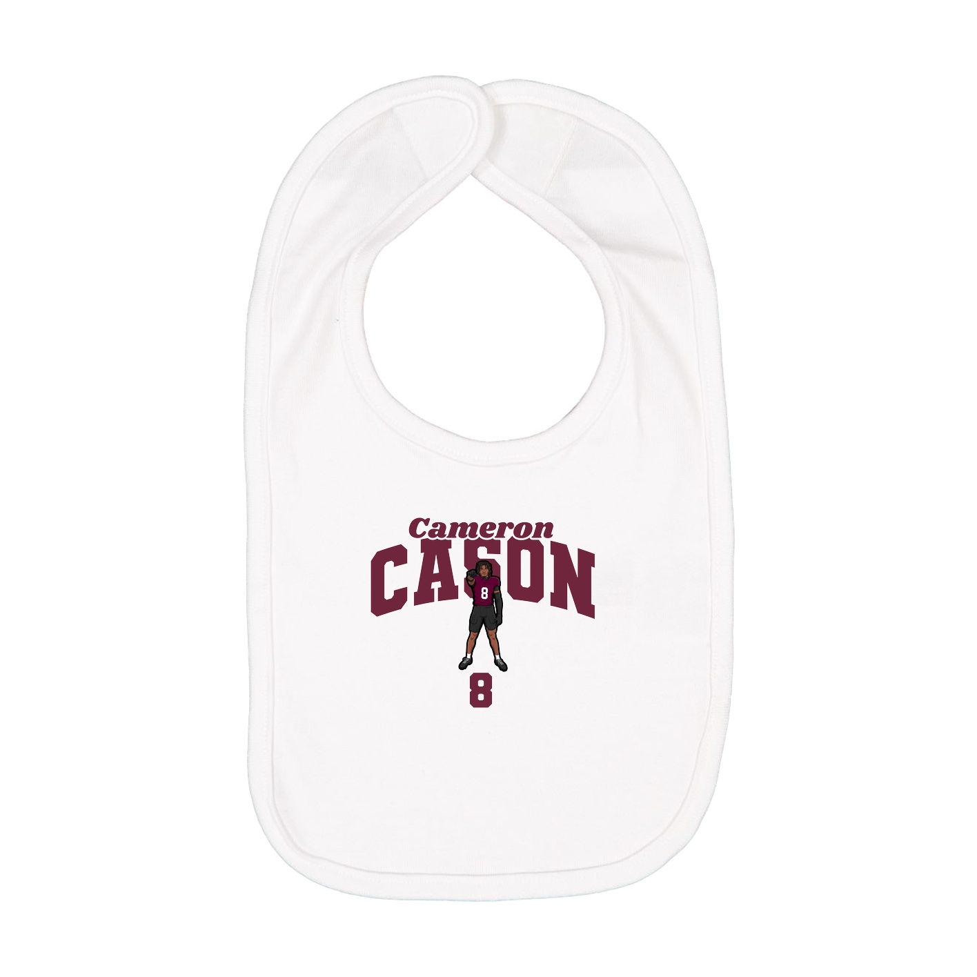 Infant Bib — Signature Arch in White