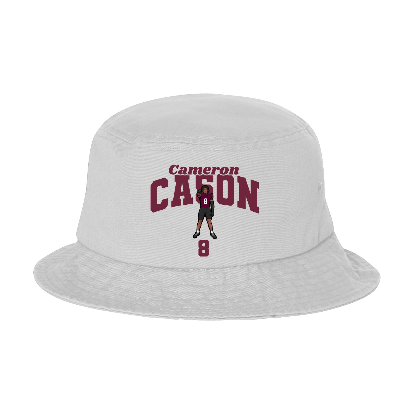 Bucket Cap — Signature Arch in White
