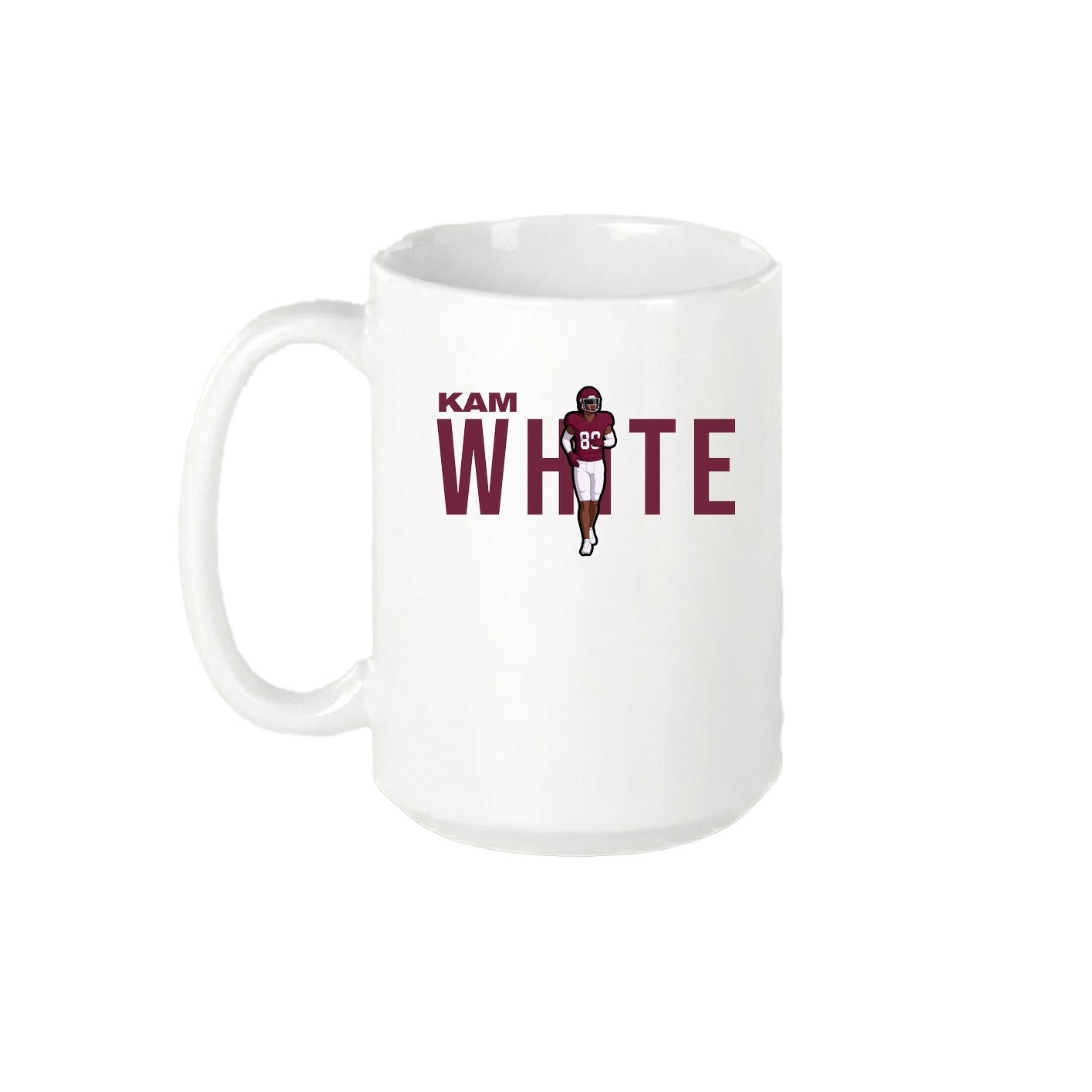 15oz Coffee Mug — Player Name in White