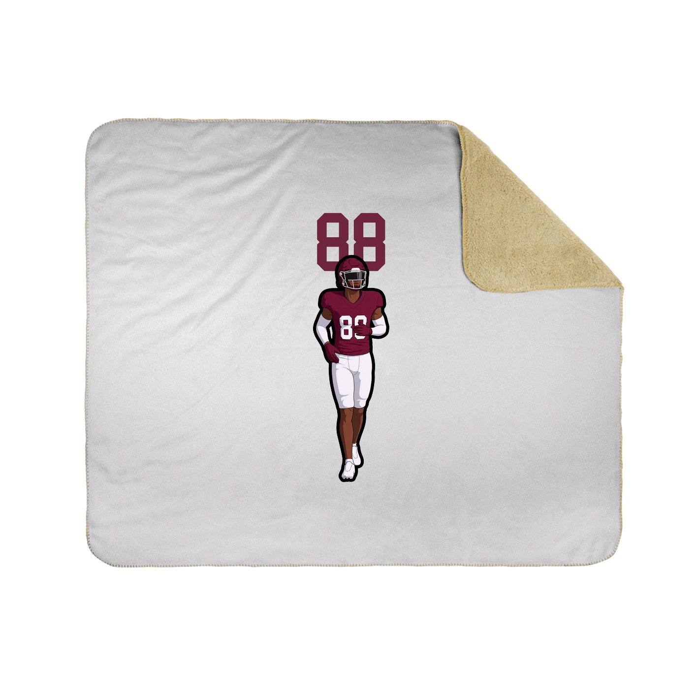 Throw Blanket — Number Top in White