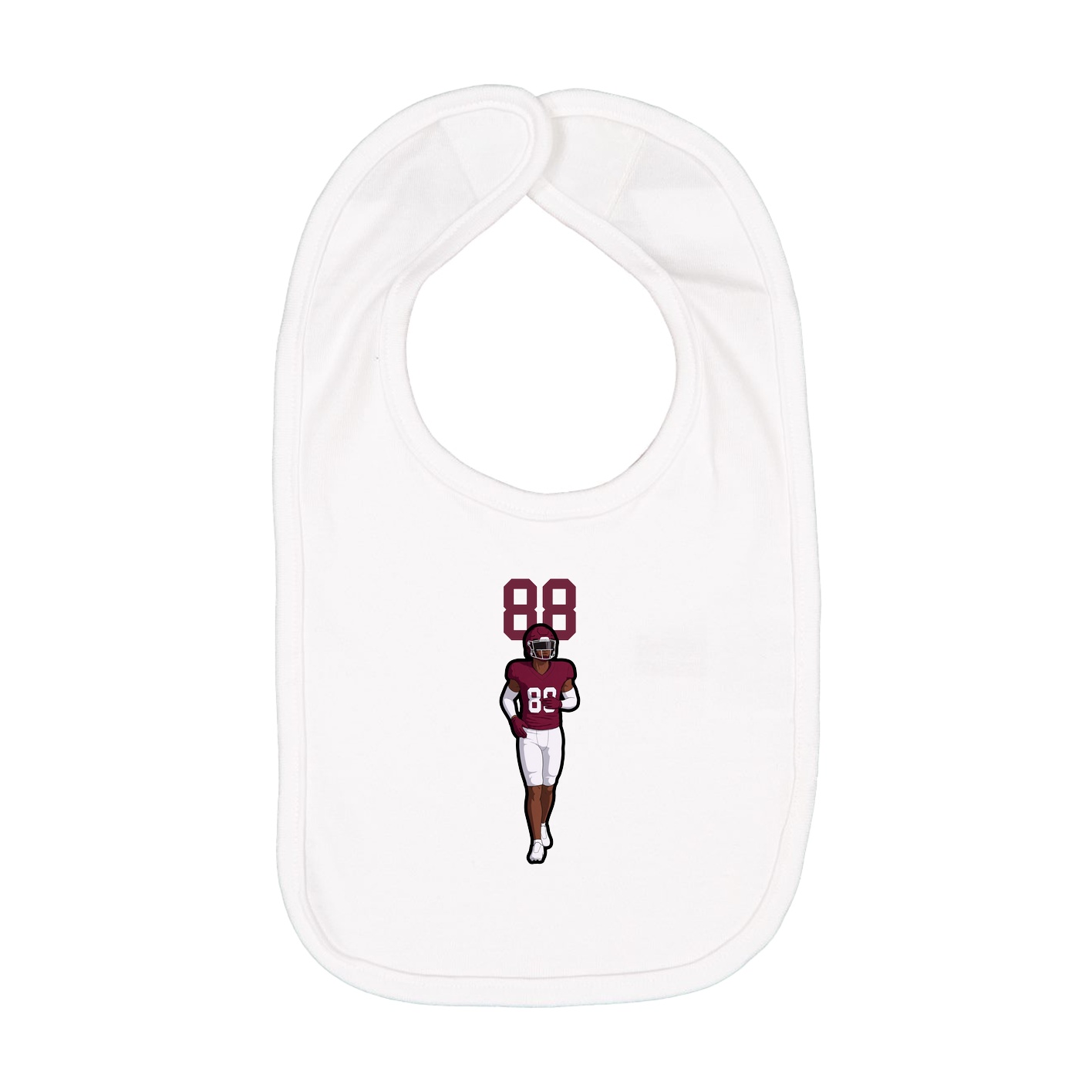 Infant Bib — Number Top in White