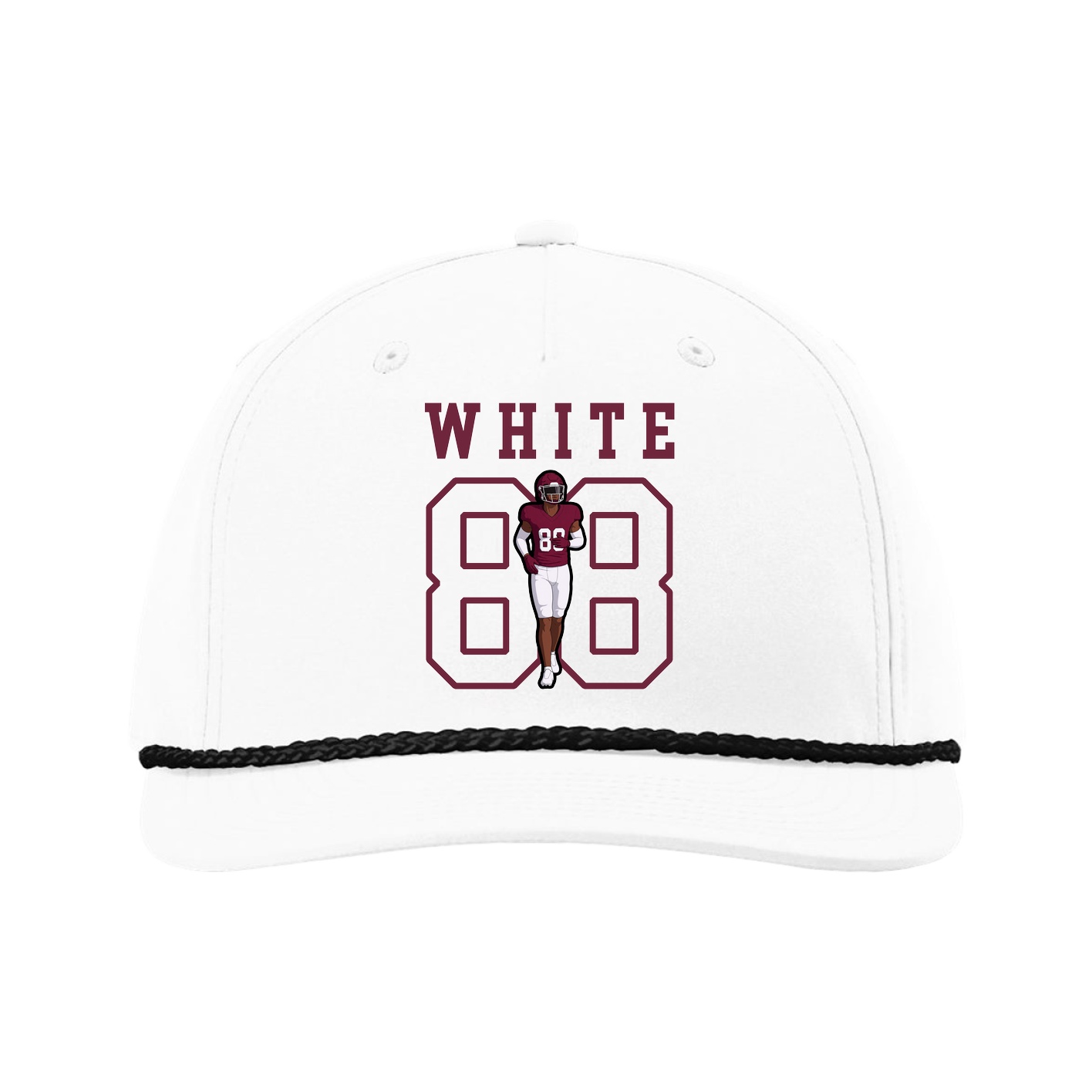 Five-Panel Classic Rope Cap — Shirsey in White